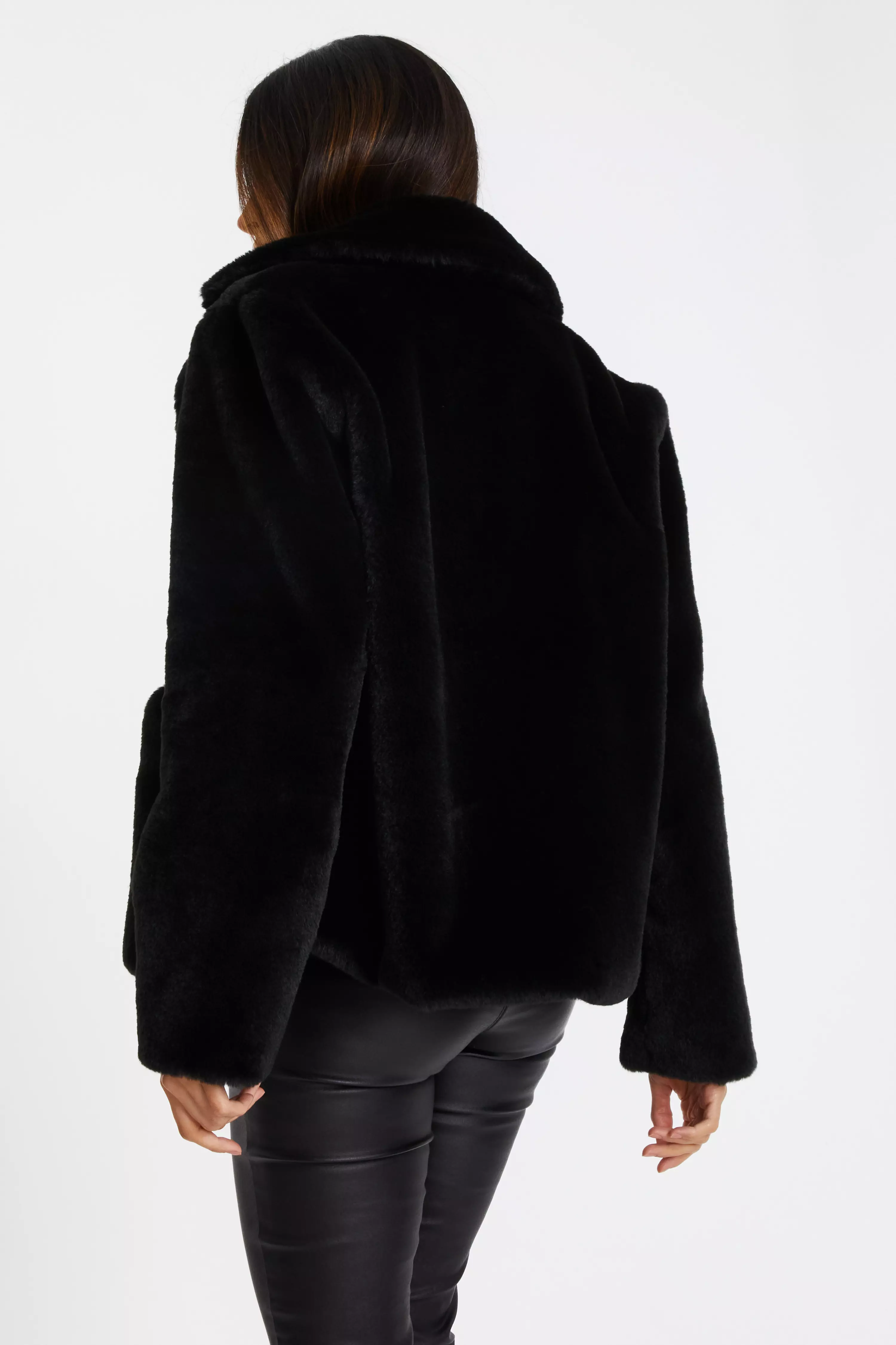 Black Faux Fur Jacket