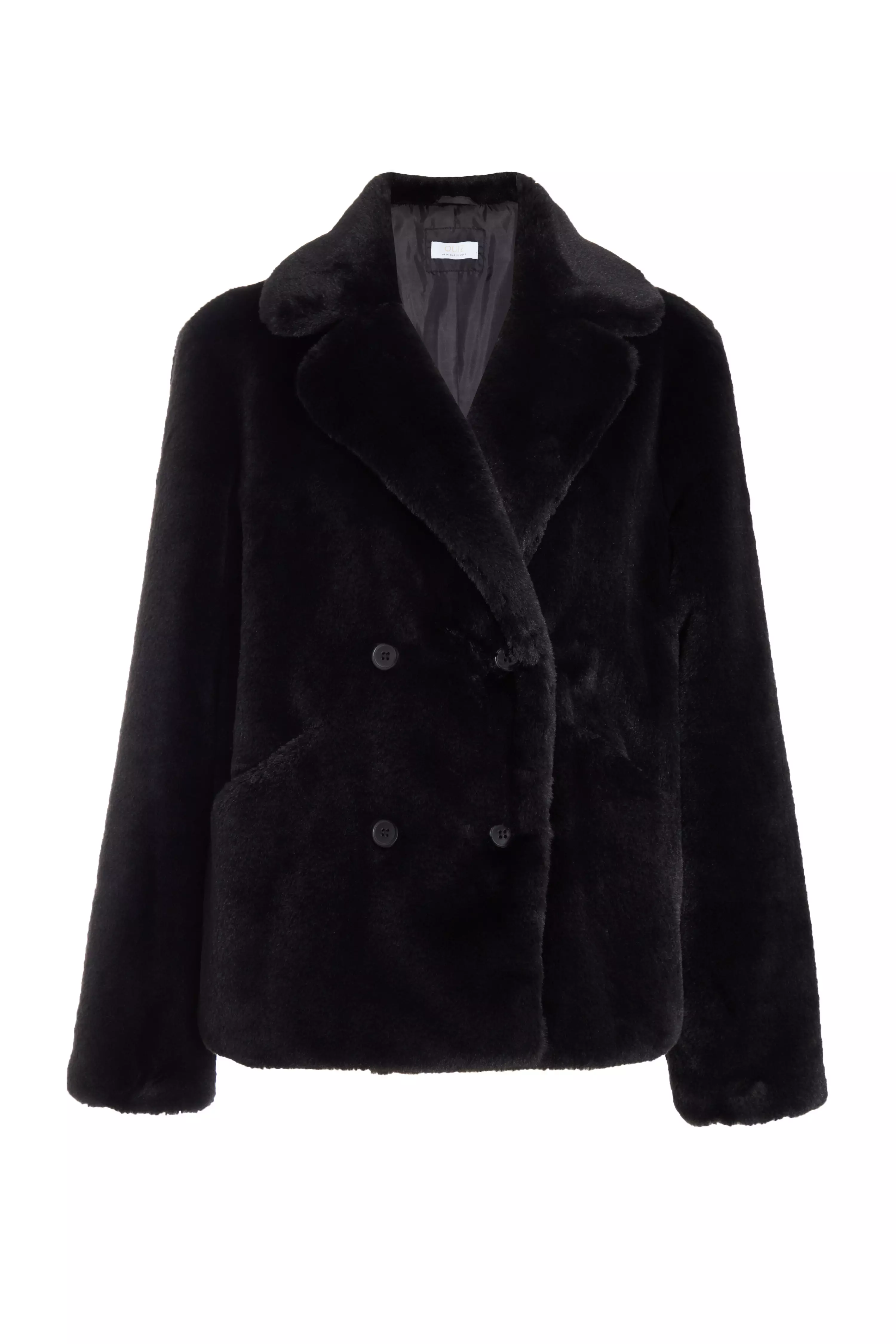 Black Faux Fur Jacket