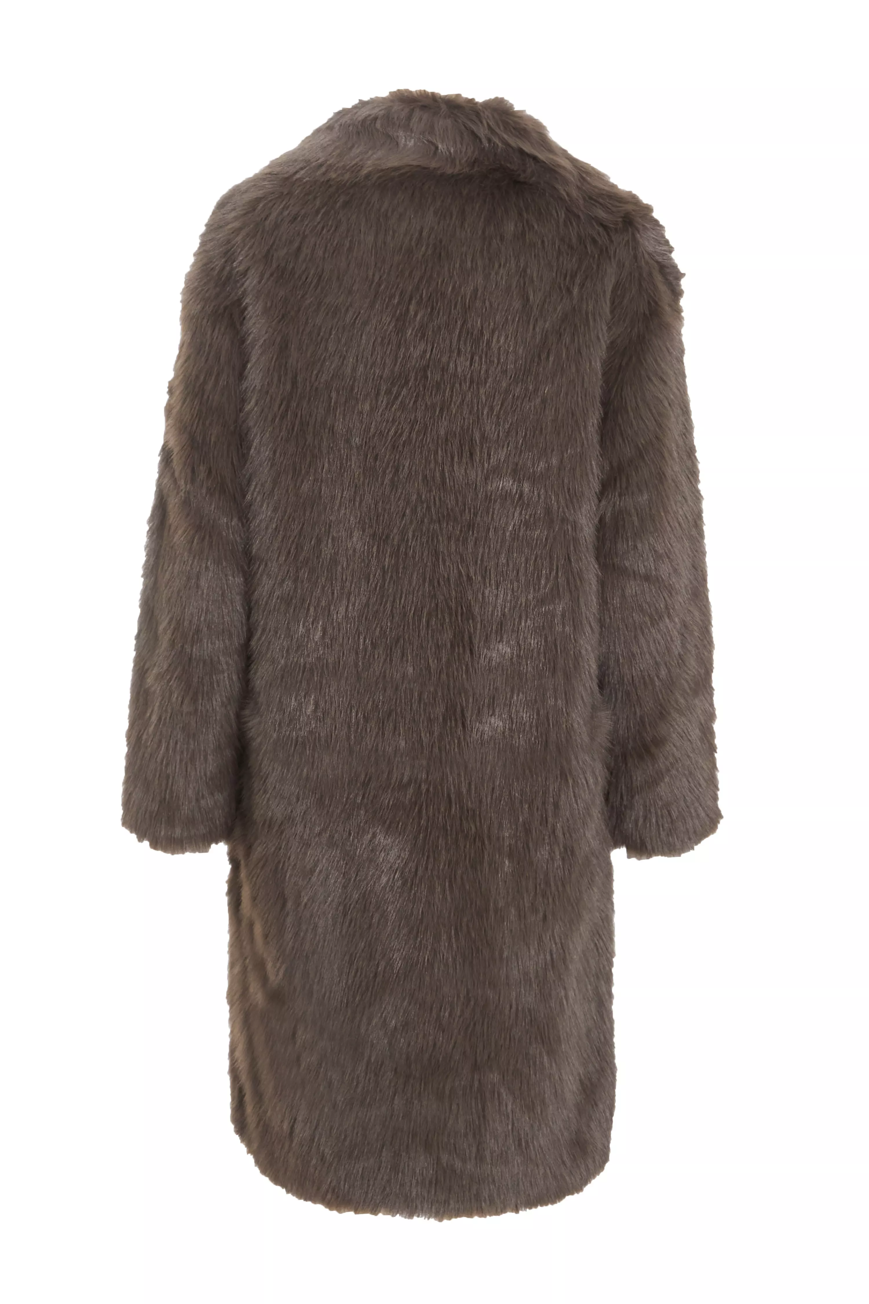 Brown Faux Fur Long Coat