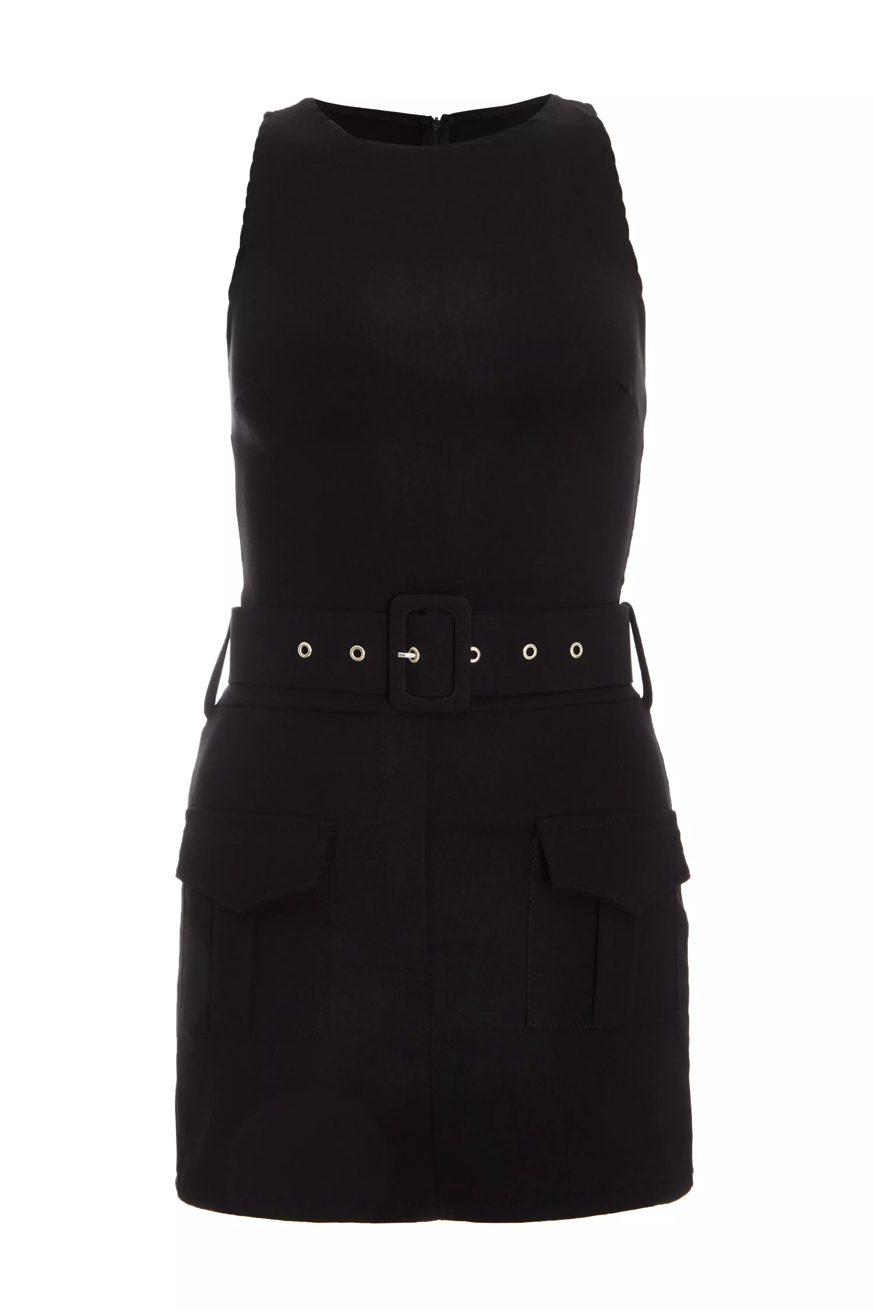 Black Pleated Skort Playsuit