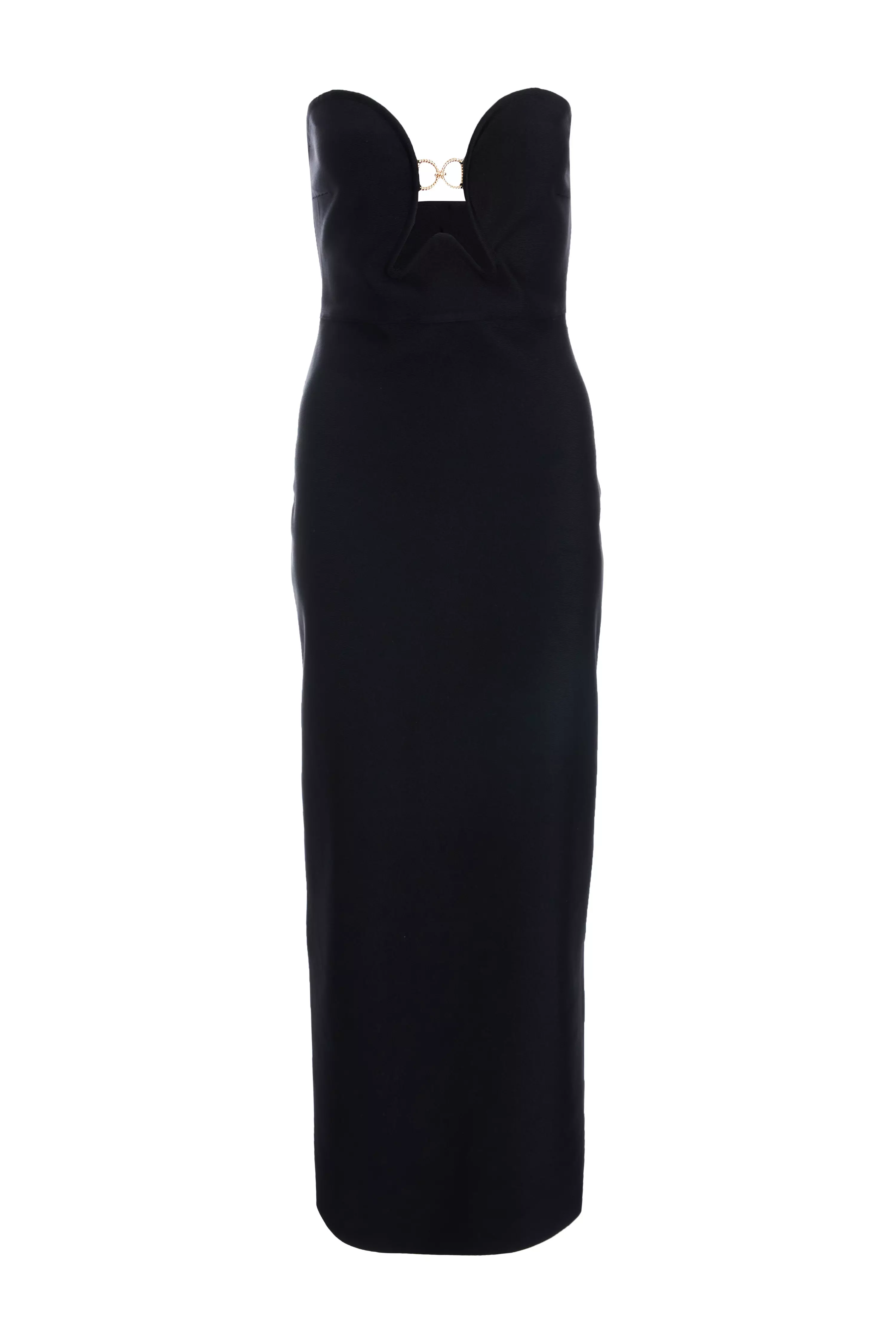 Black Cut Out Midaxi Dress