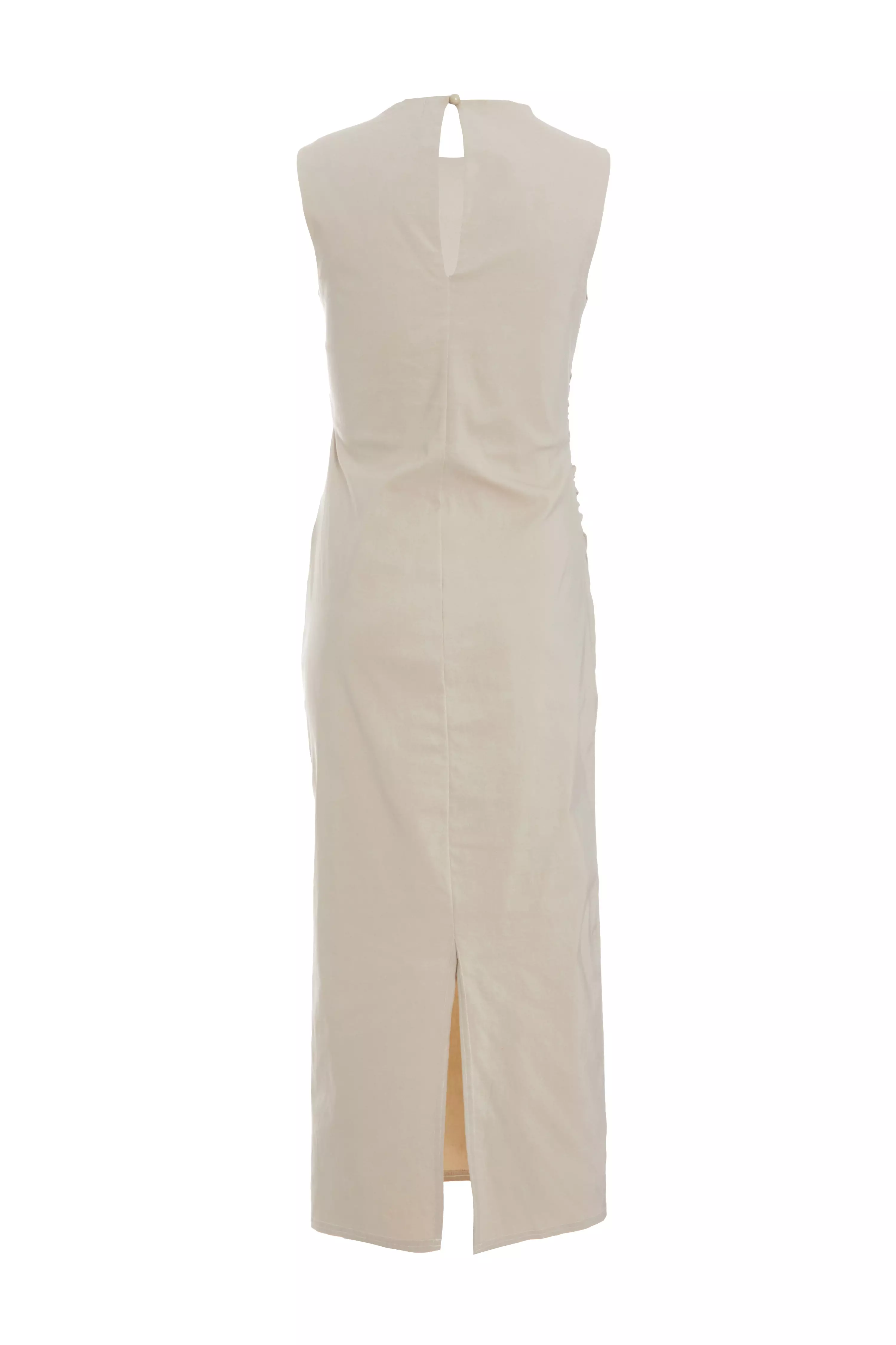 Stone Ruched Midi Dress