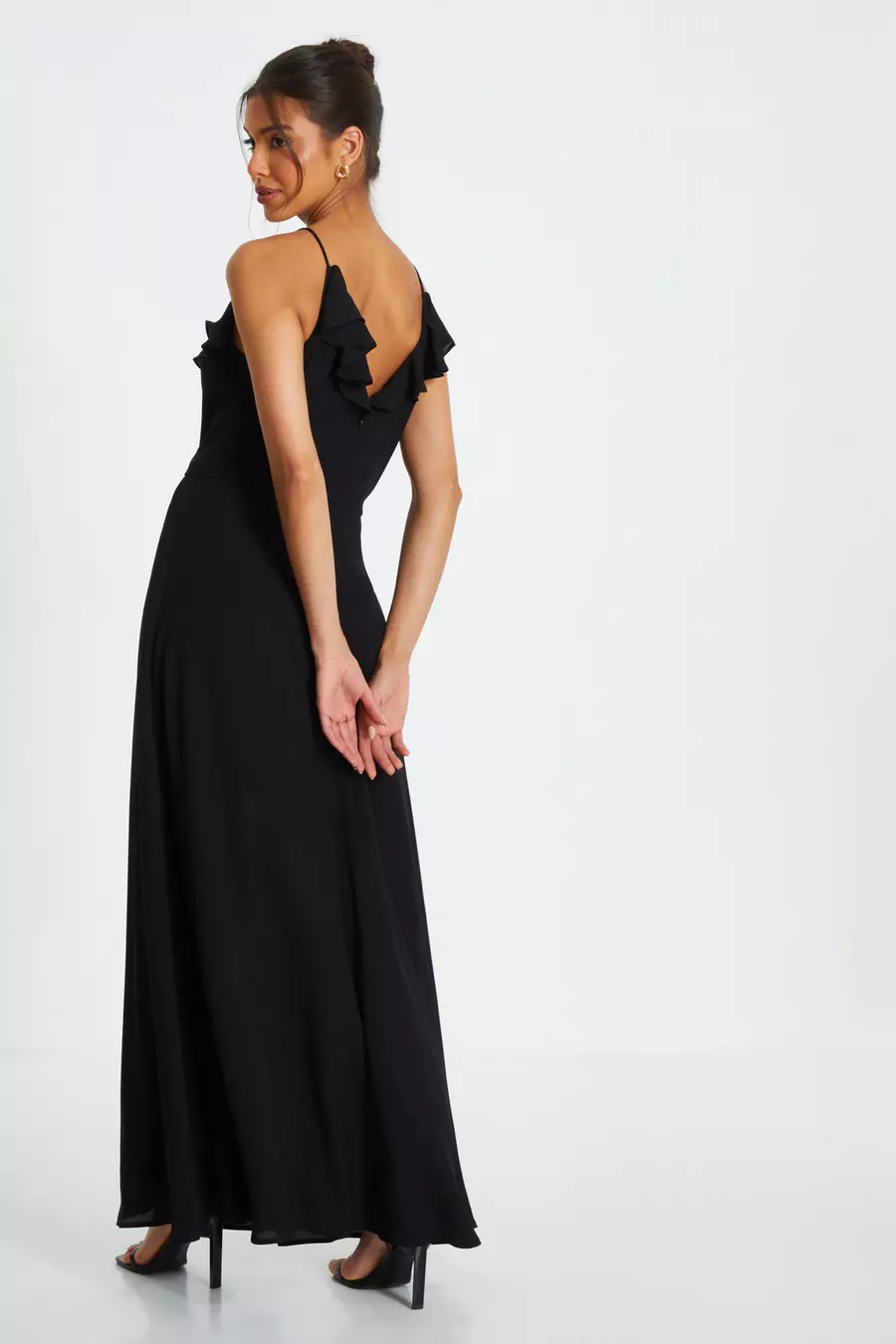 Black maxi dress chiffon hotsell