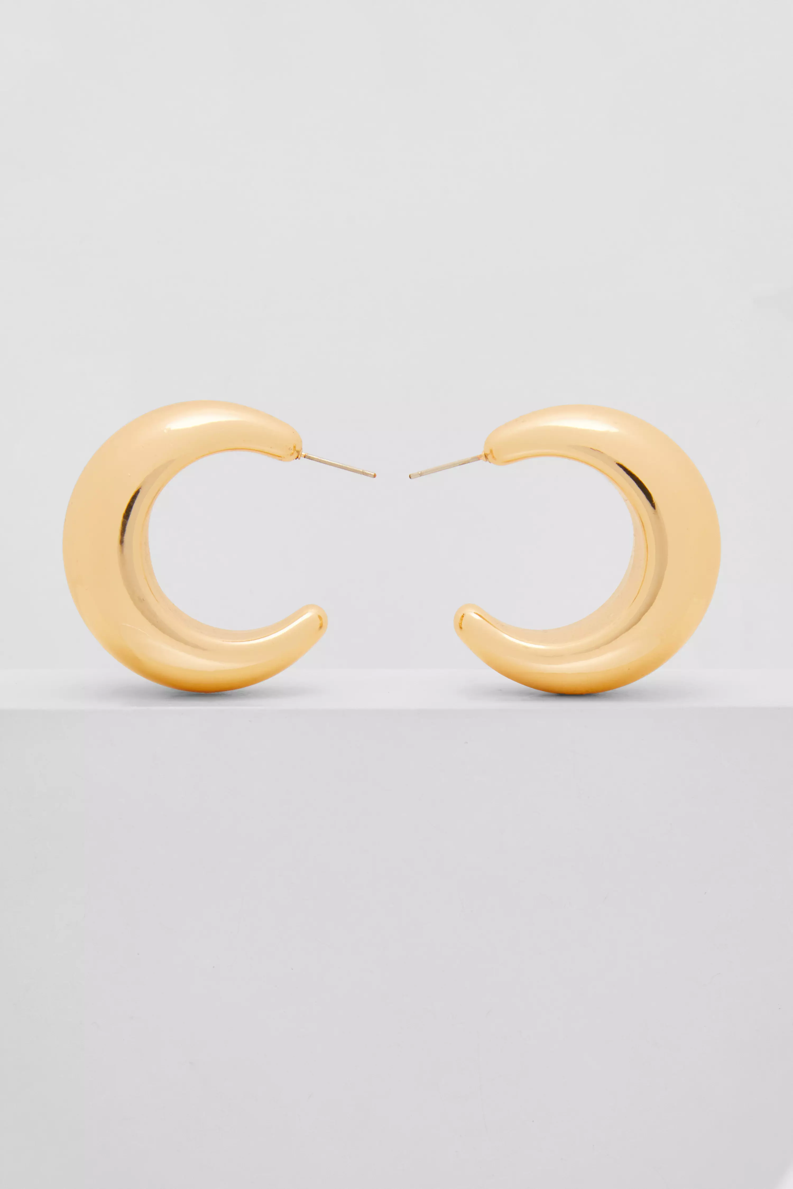 Large Gold Chunky Hoop Earrings