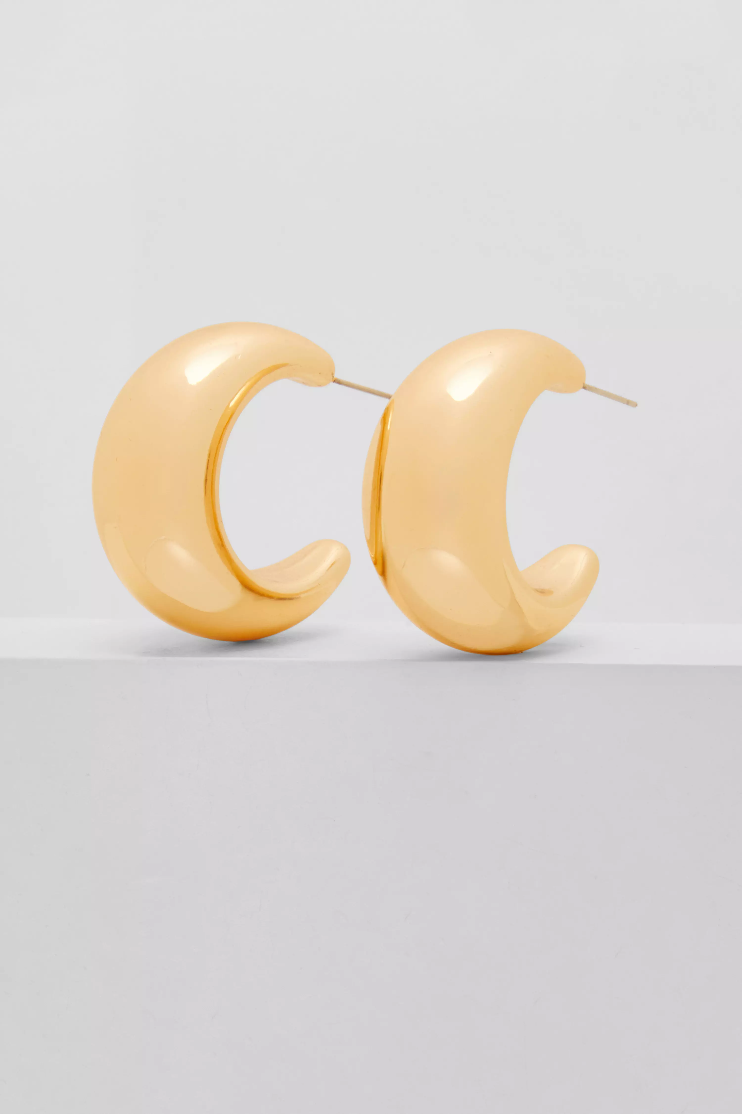 Large Gold Chunky Hoop Earrings