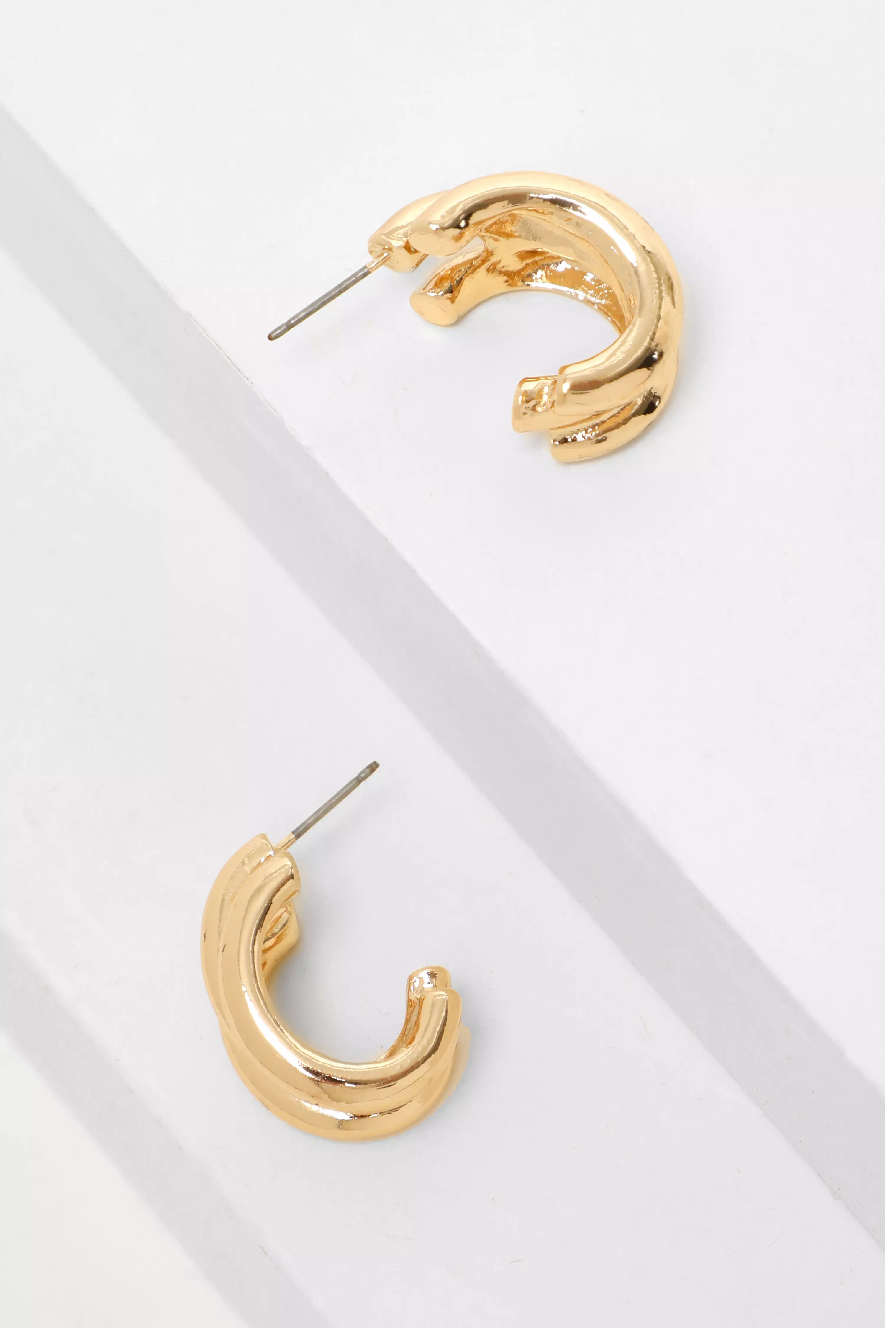 Small Gold Triple Hoop Earrings