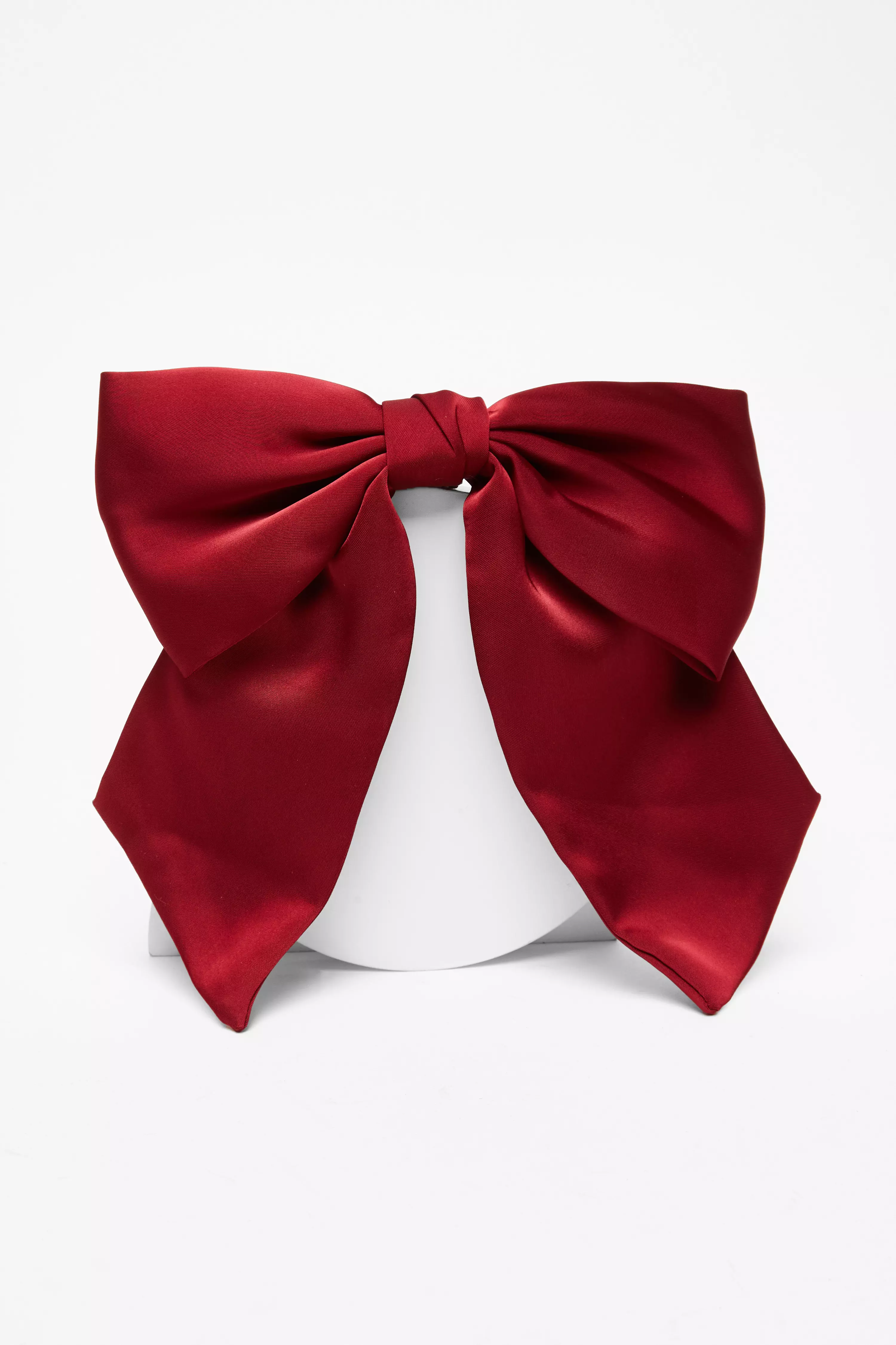 Red Large Satin Hair Bow