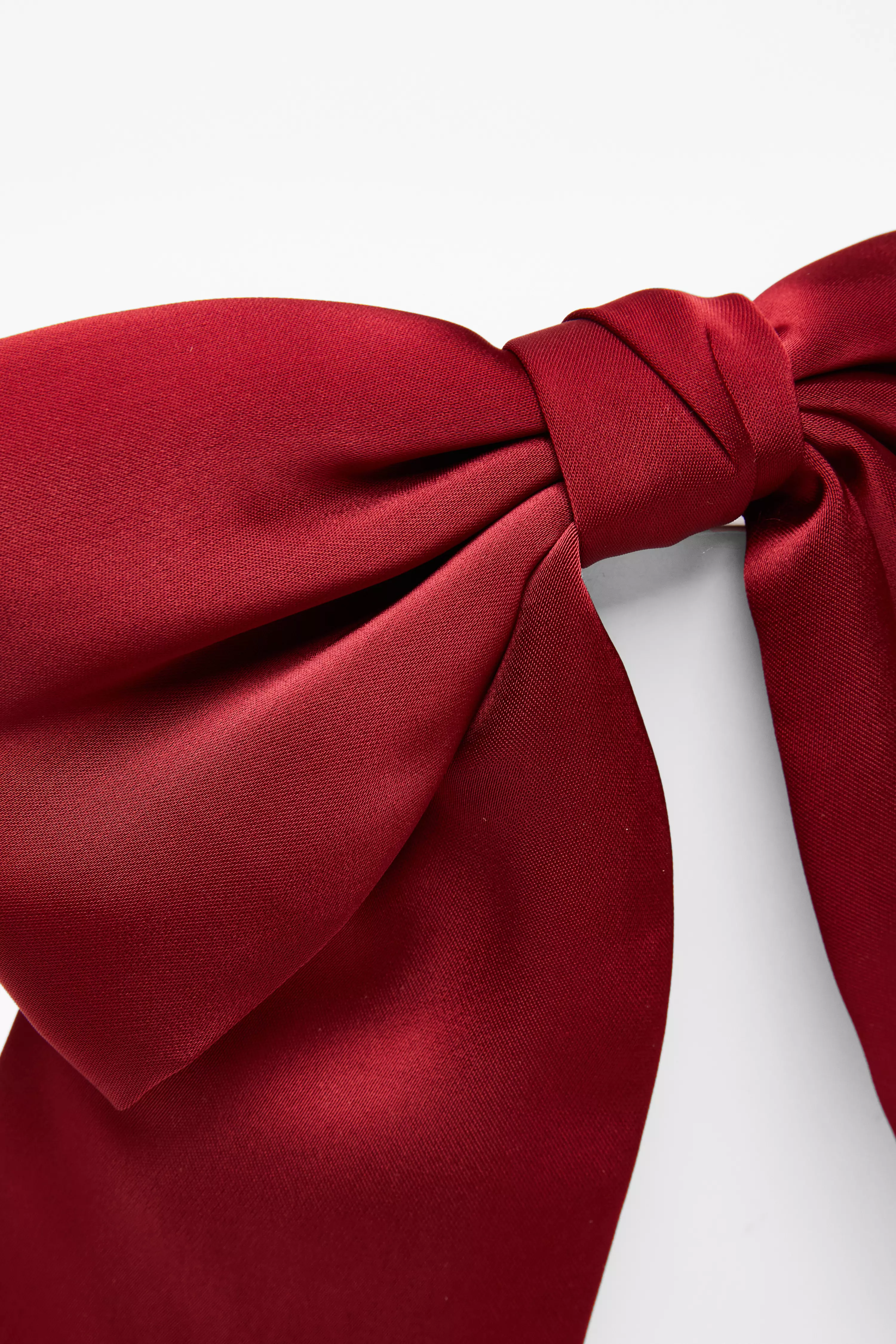 Red Large Satin Hair Bow