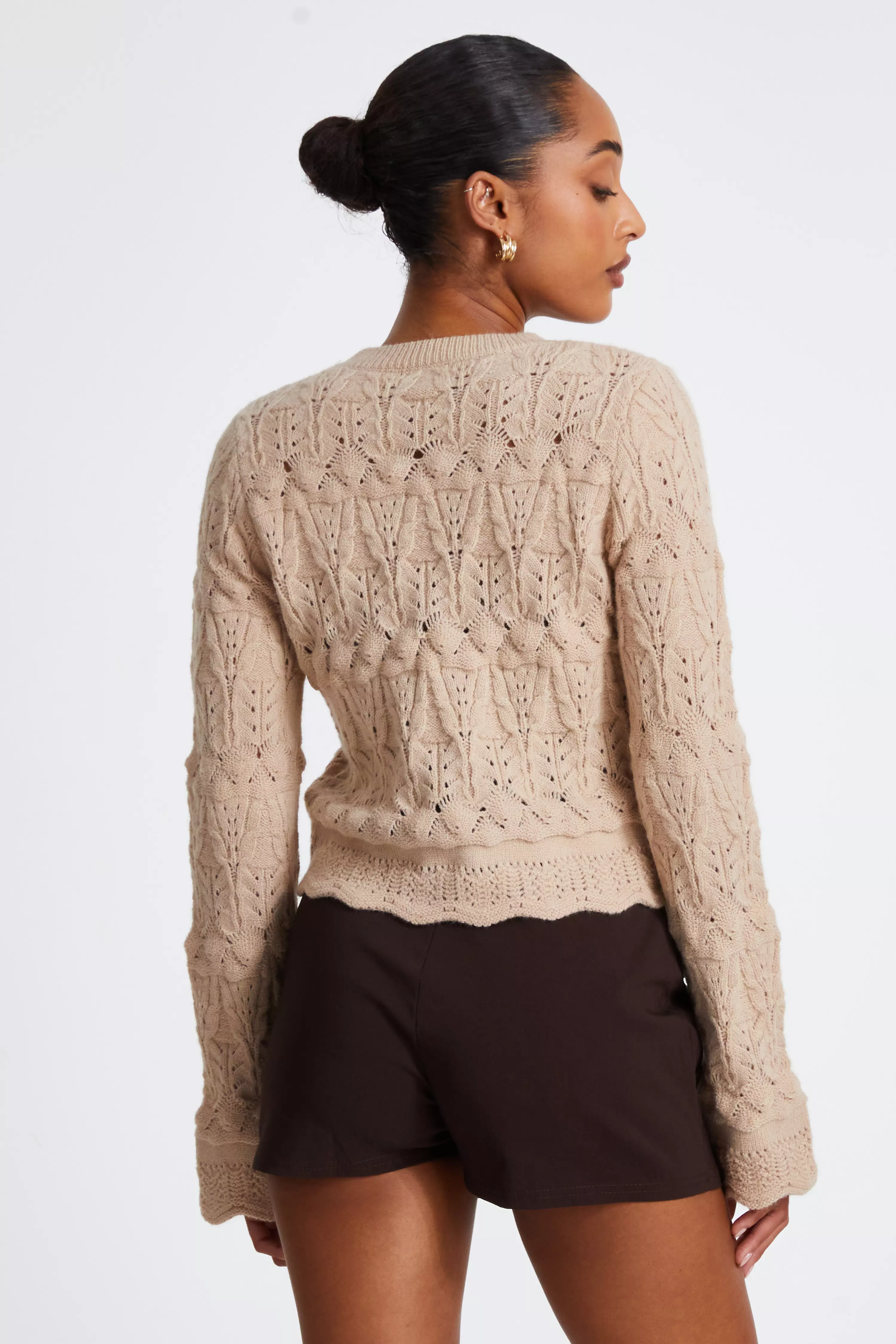 Stone Scalloped Knit Jumper