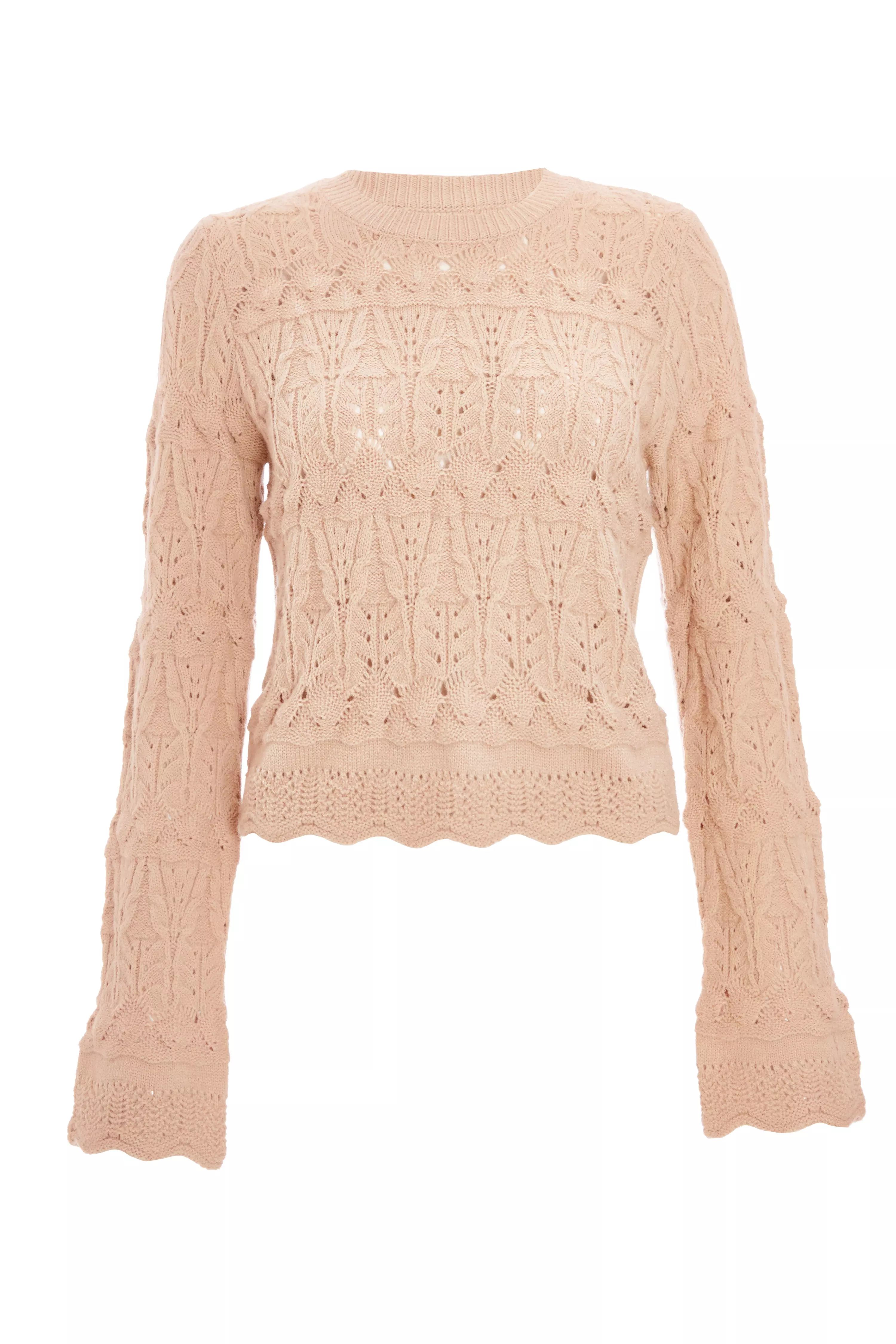 Stone Scalloped Knit Jumper