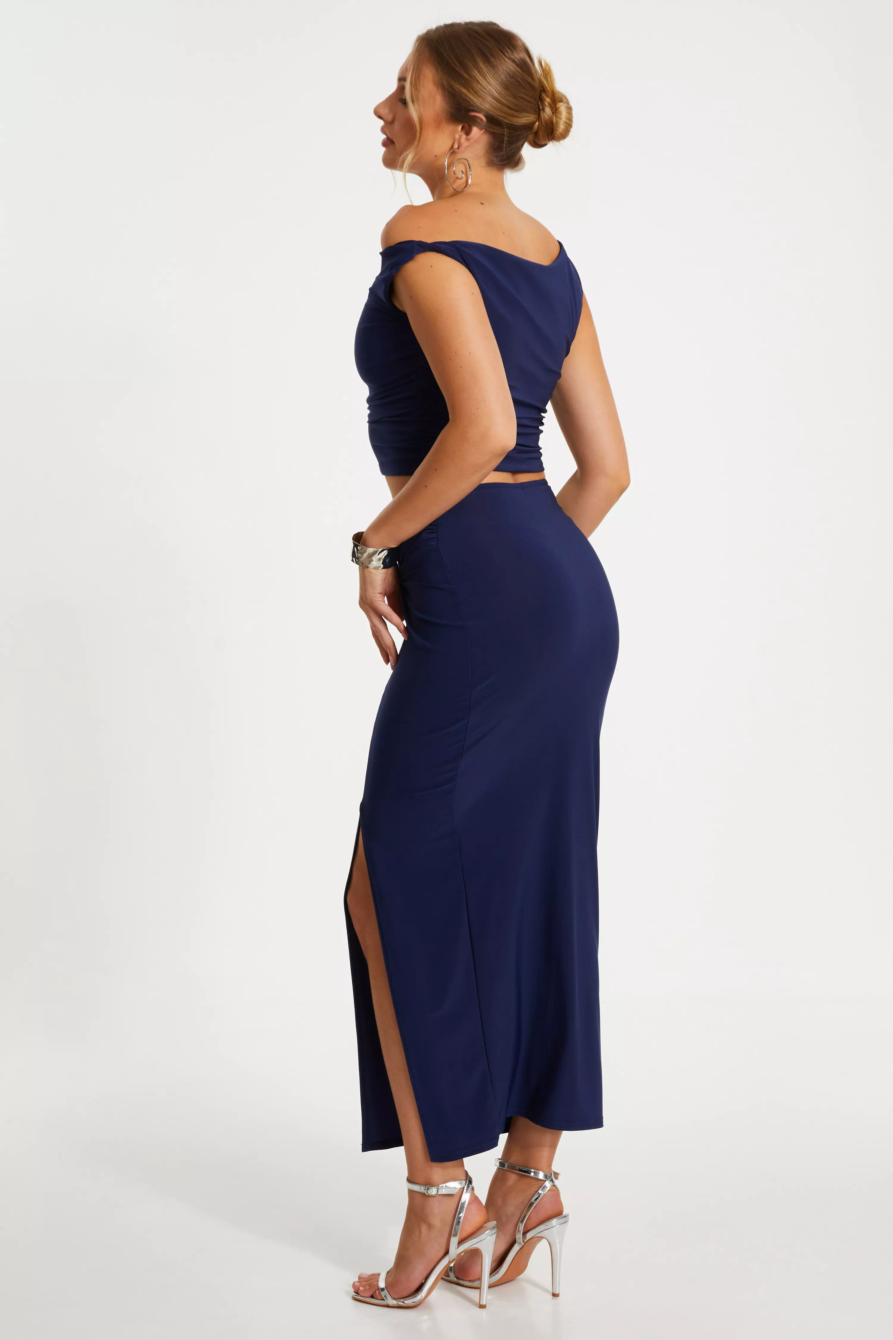 Indigo Knot Maxi Skirt