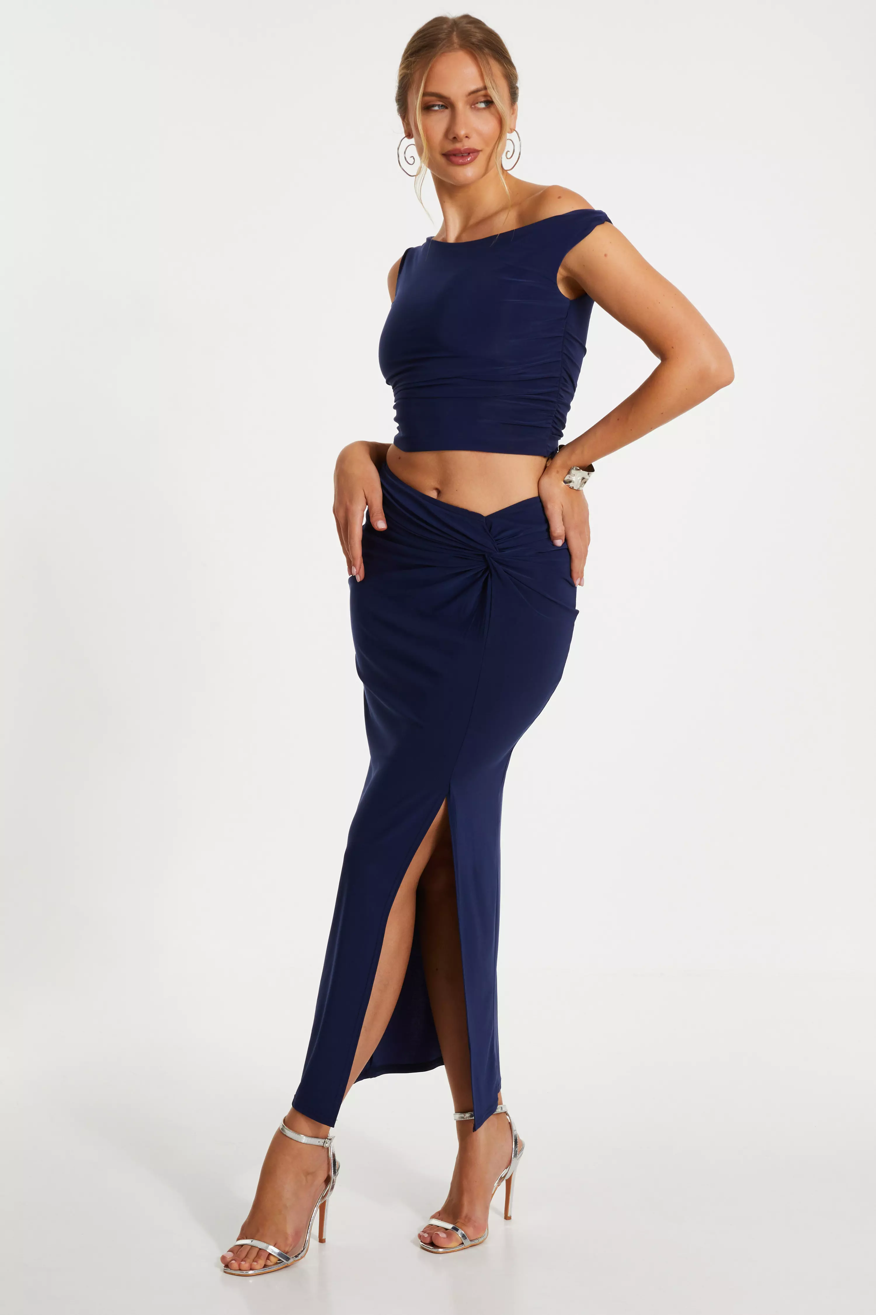 Indigo Knot Maxi Skirt