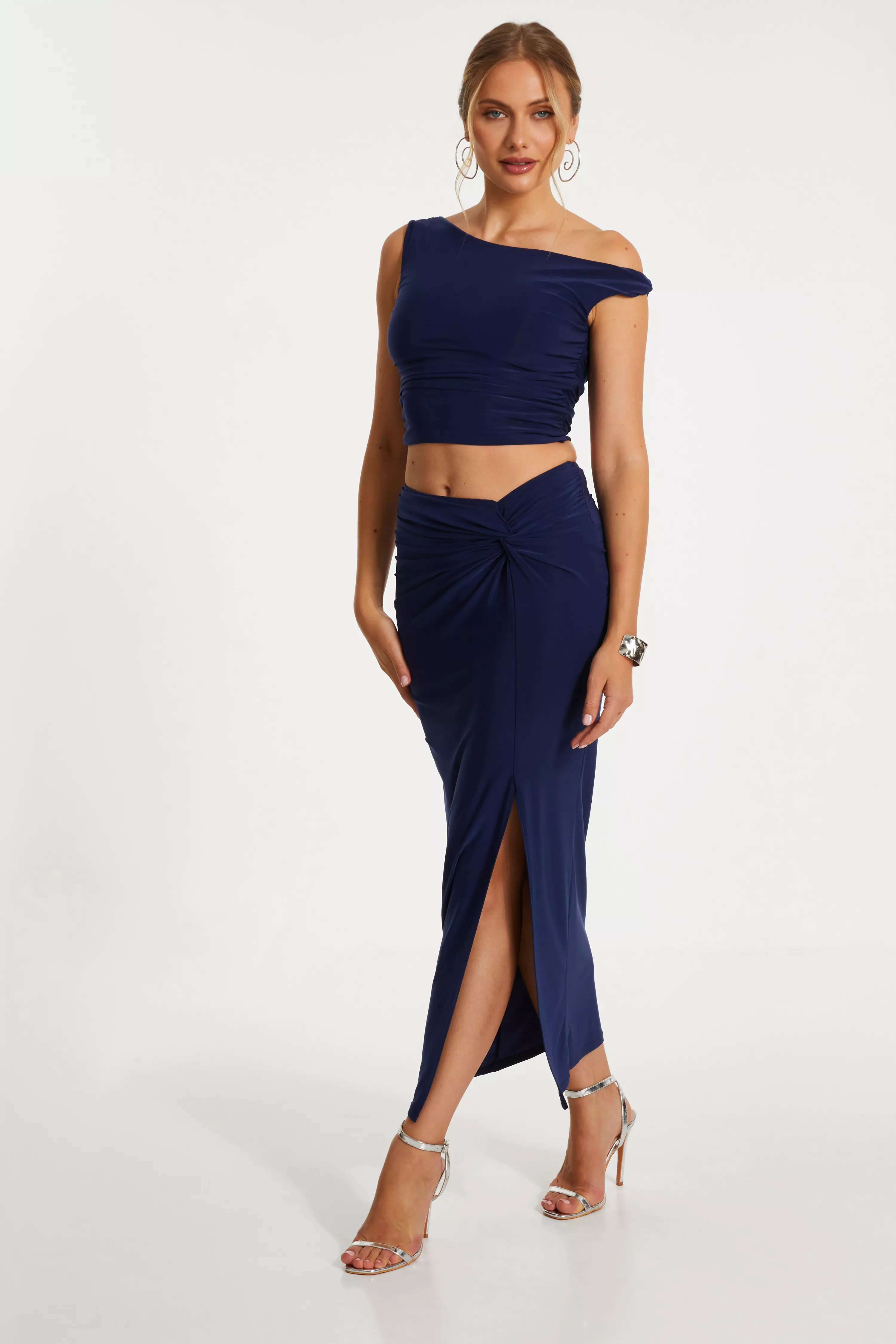 Indigo Twist Crop Top