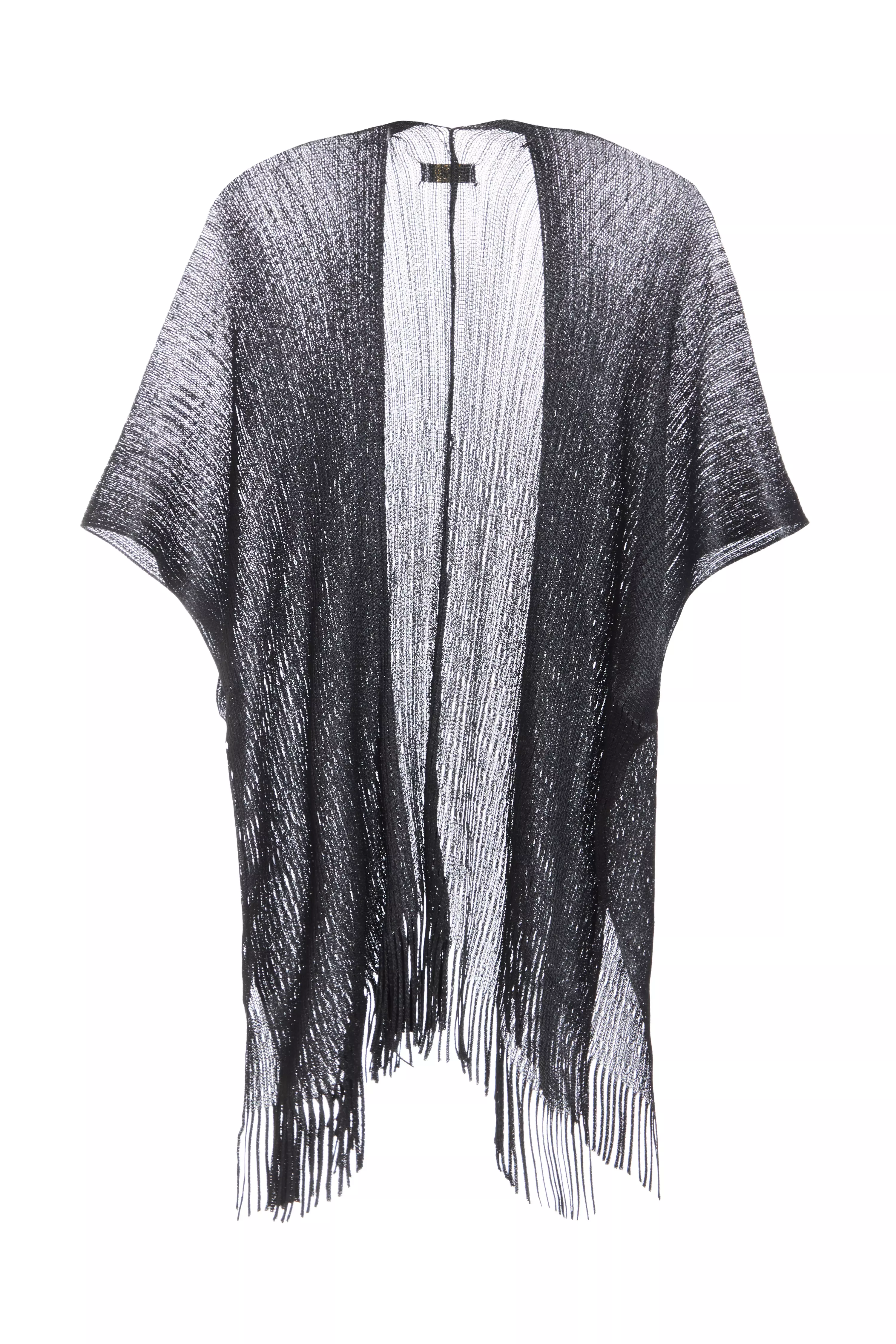 Black Shimmer Tassel Cape