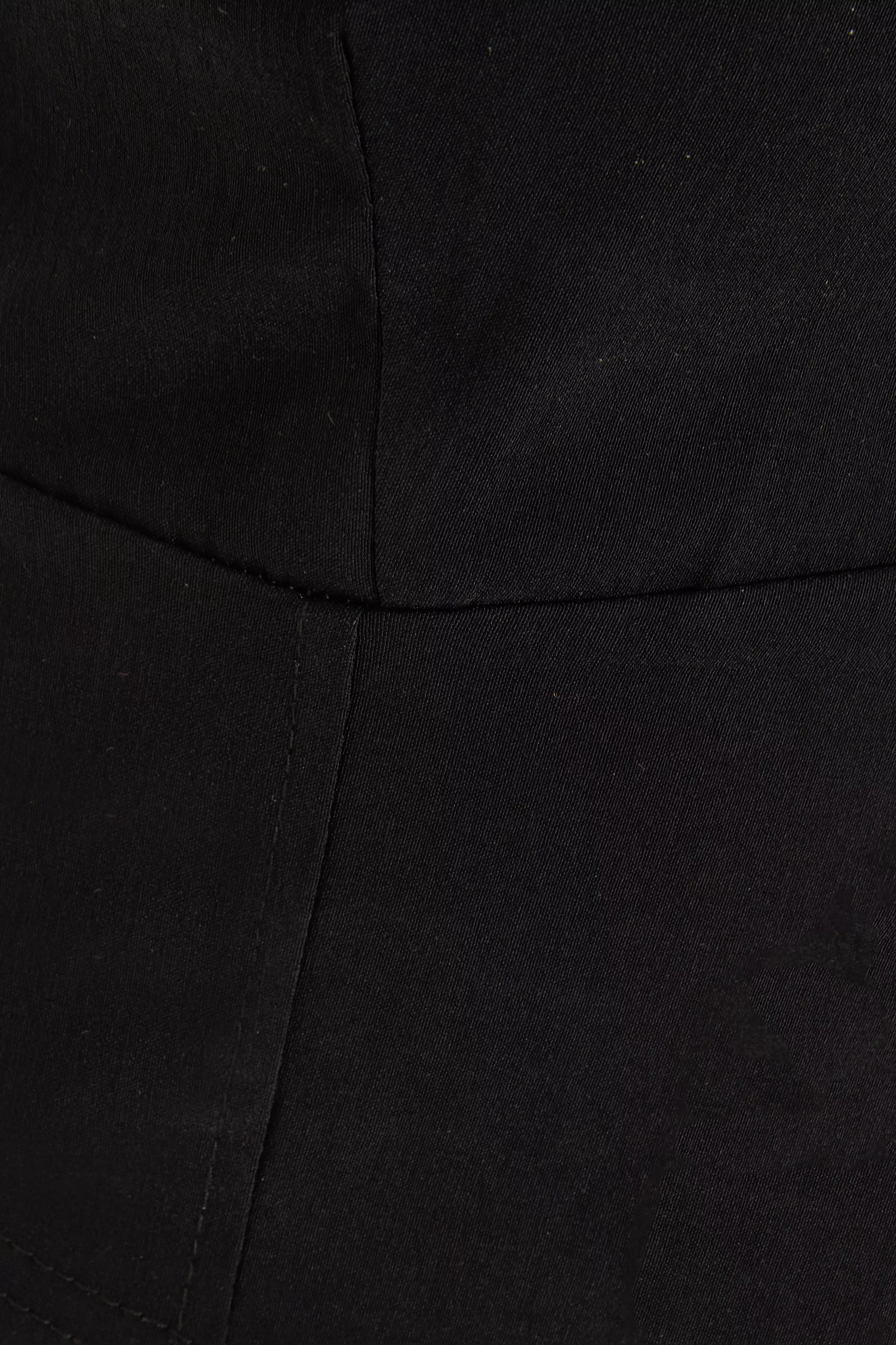 Black Corset Detail Crop Top
