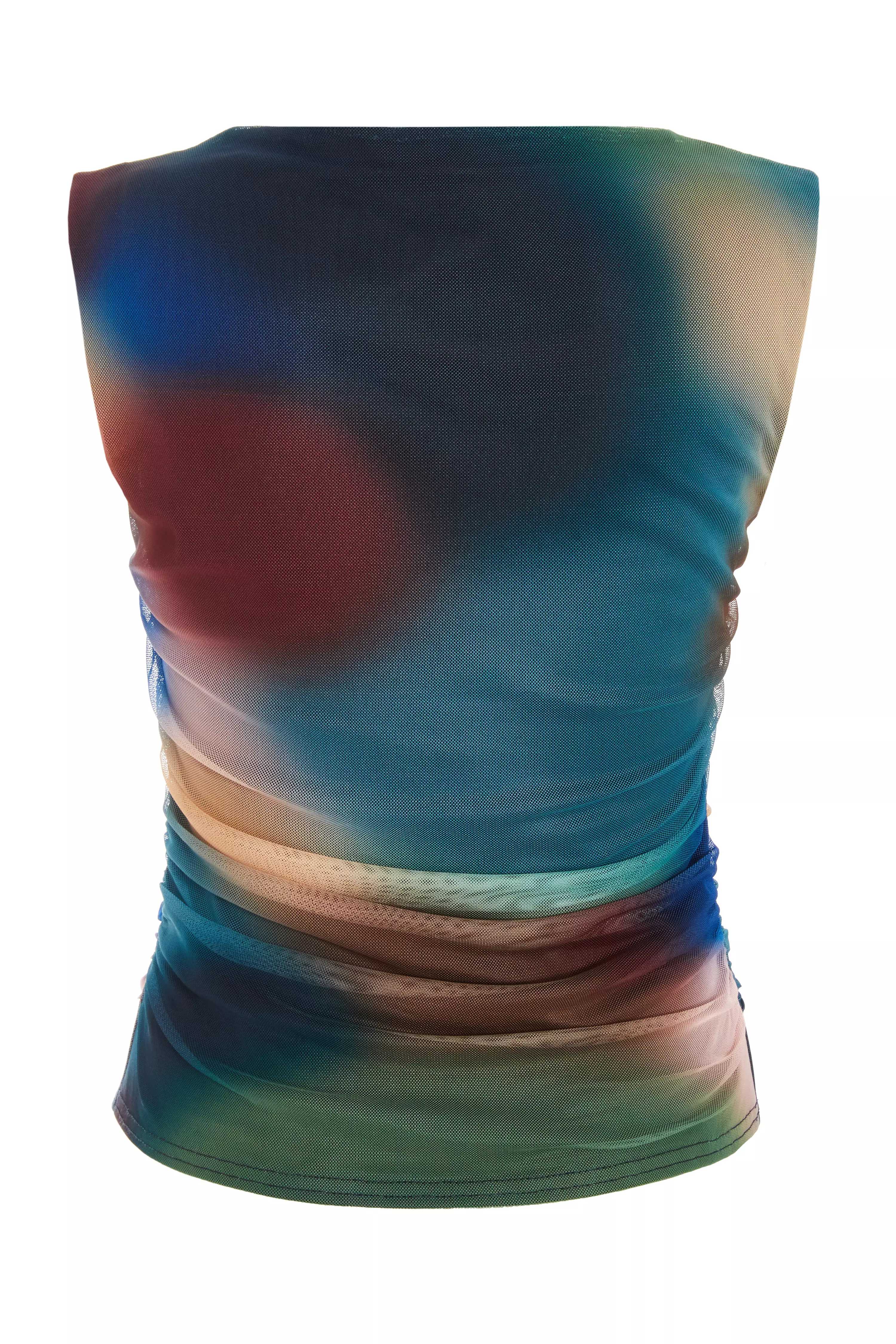 Multicoloured Brushstroke Print Sleeveless top