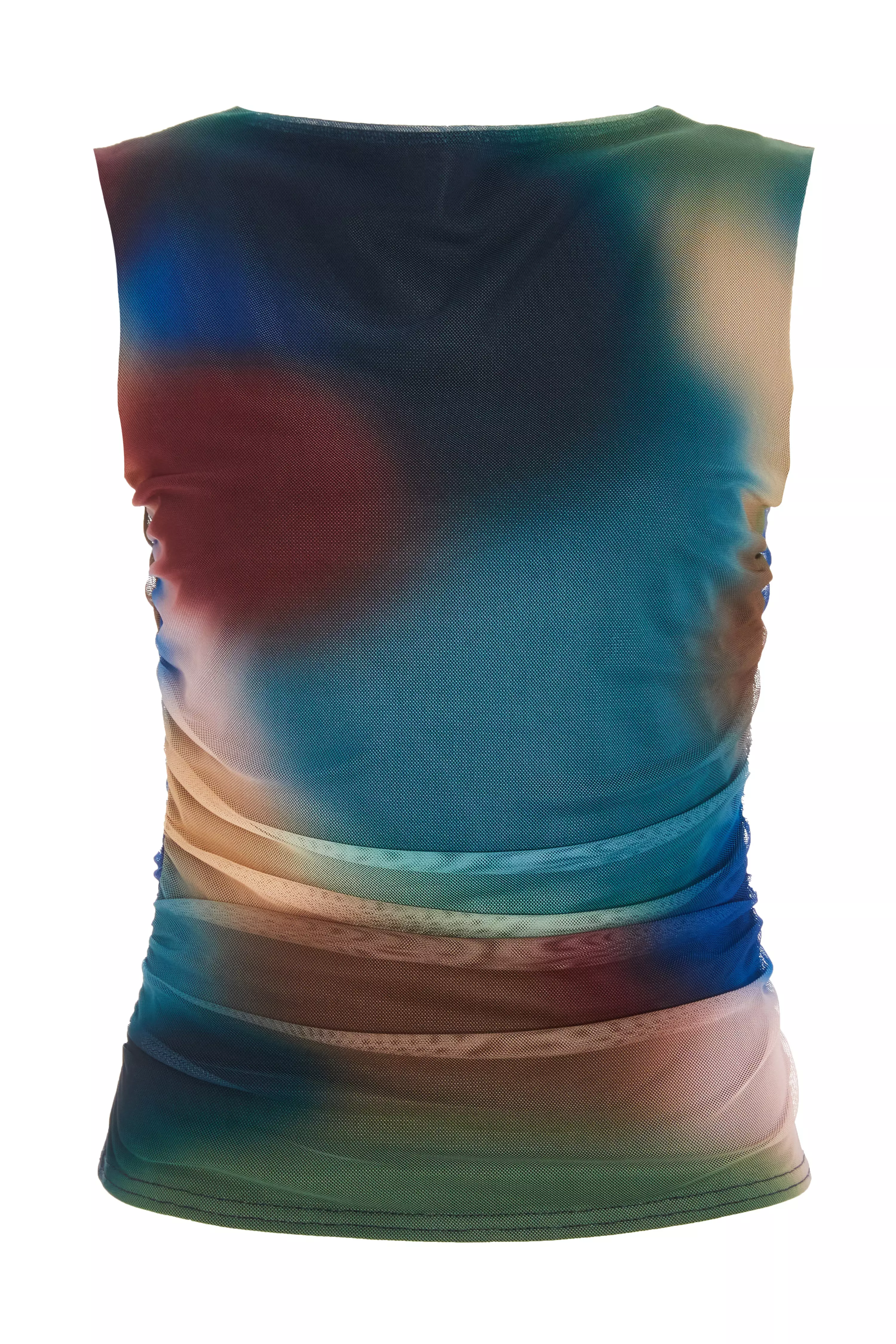 Multicoloured Brushstroke Print Sleeveless top