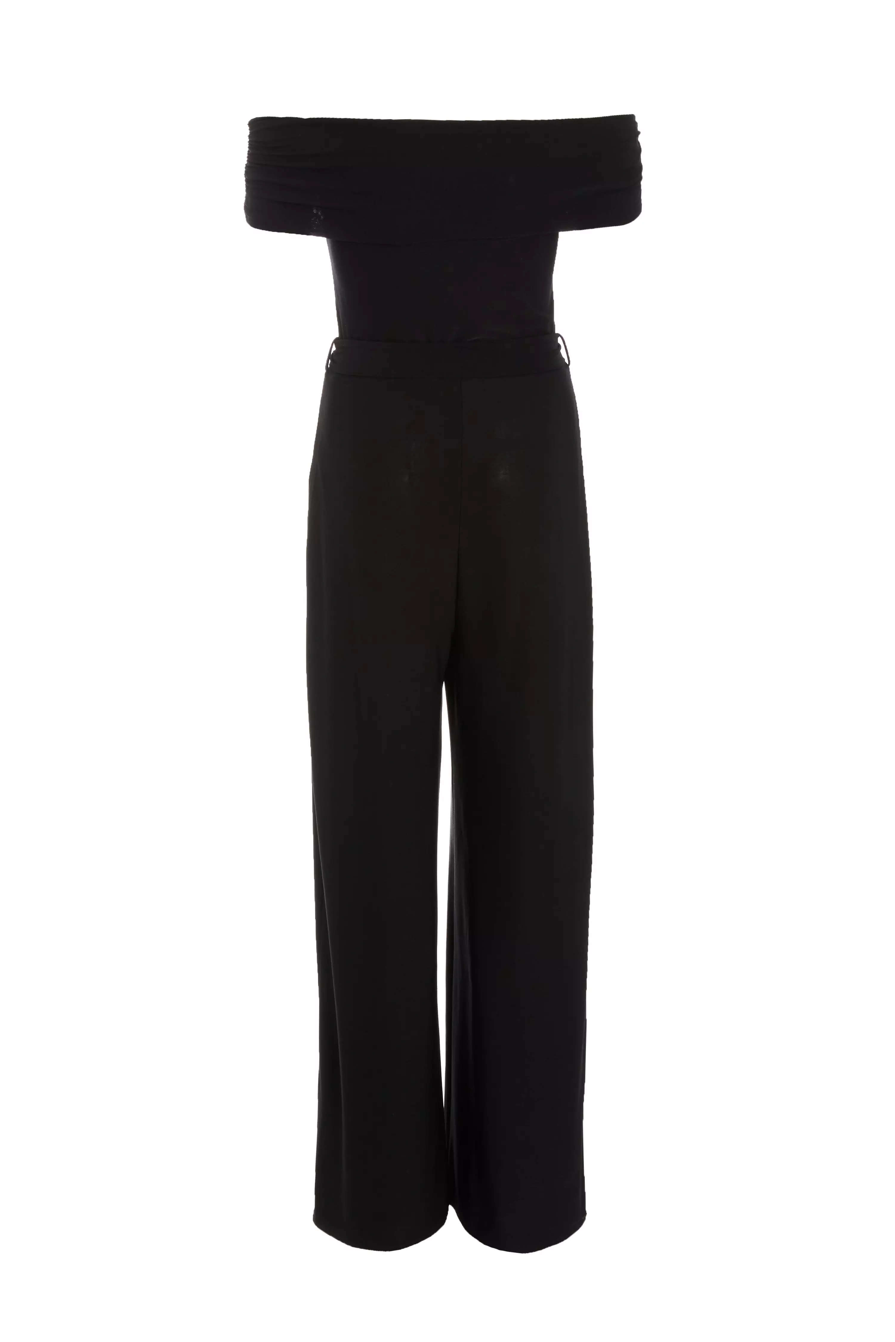 Black Bardot Palazzo Jumpsuit