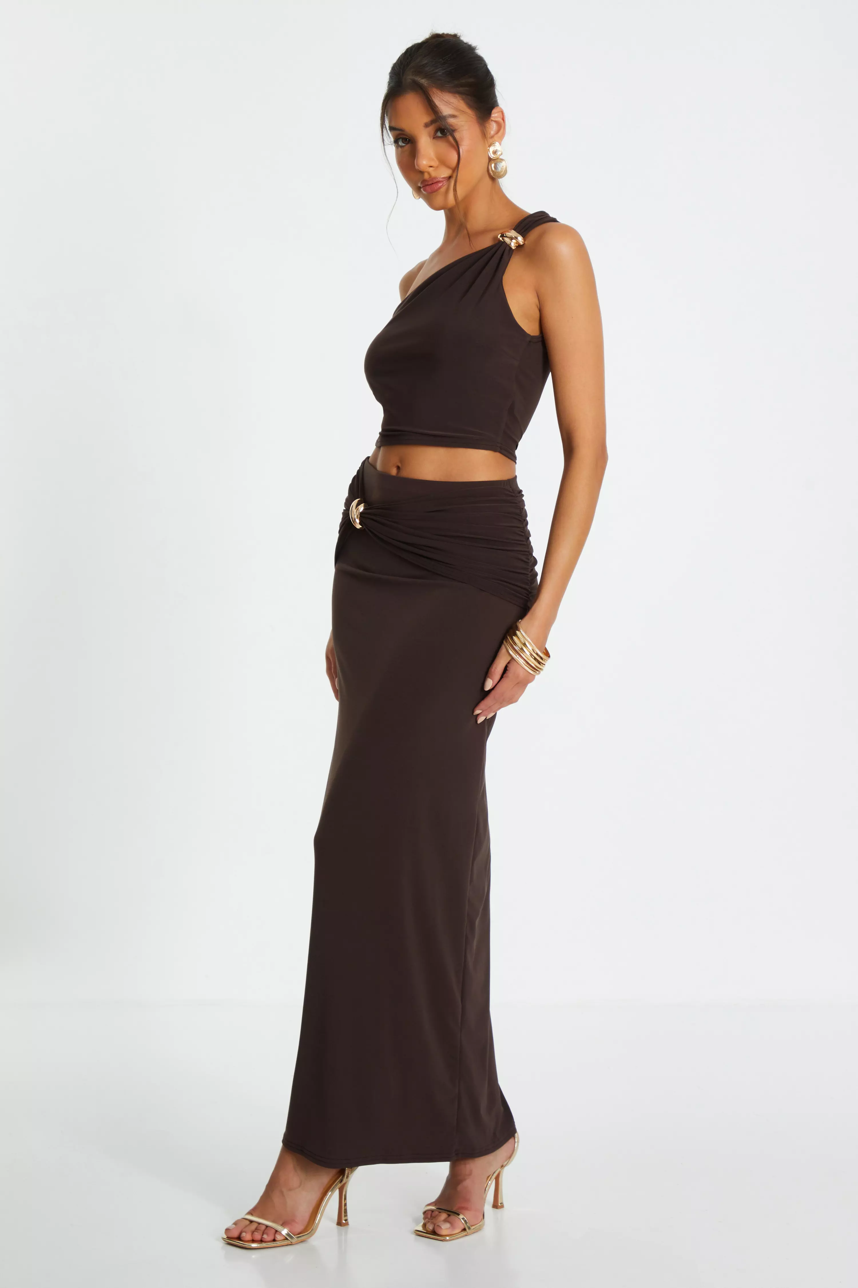 Brown Maxi Skirt