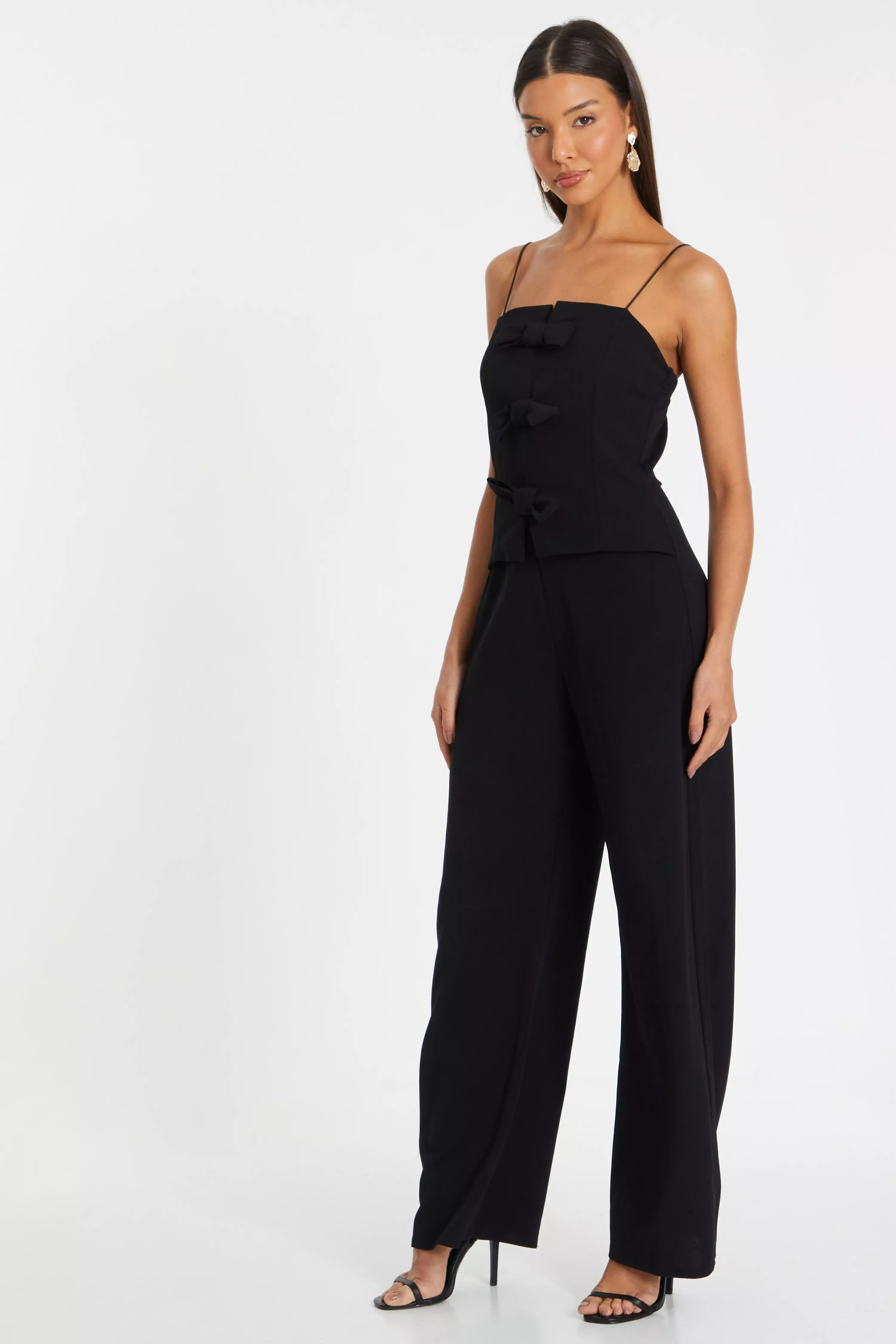 Black Bow Detail Jumpsuit