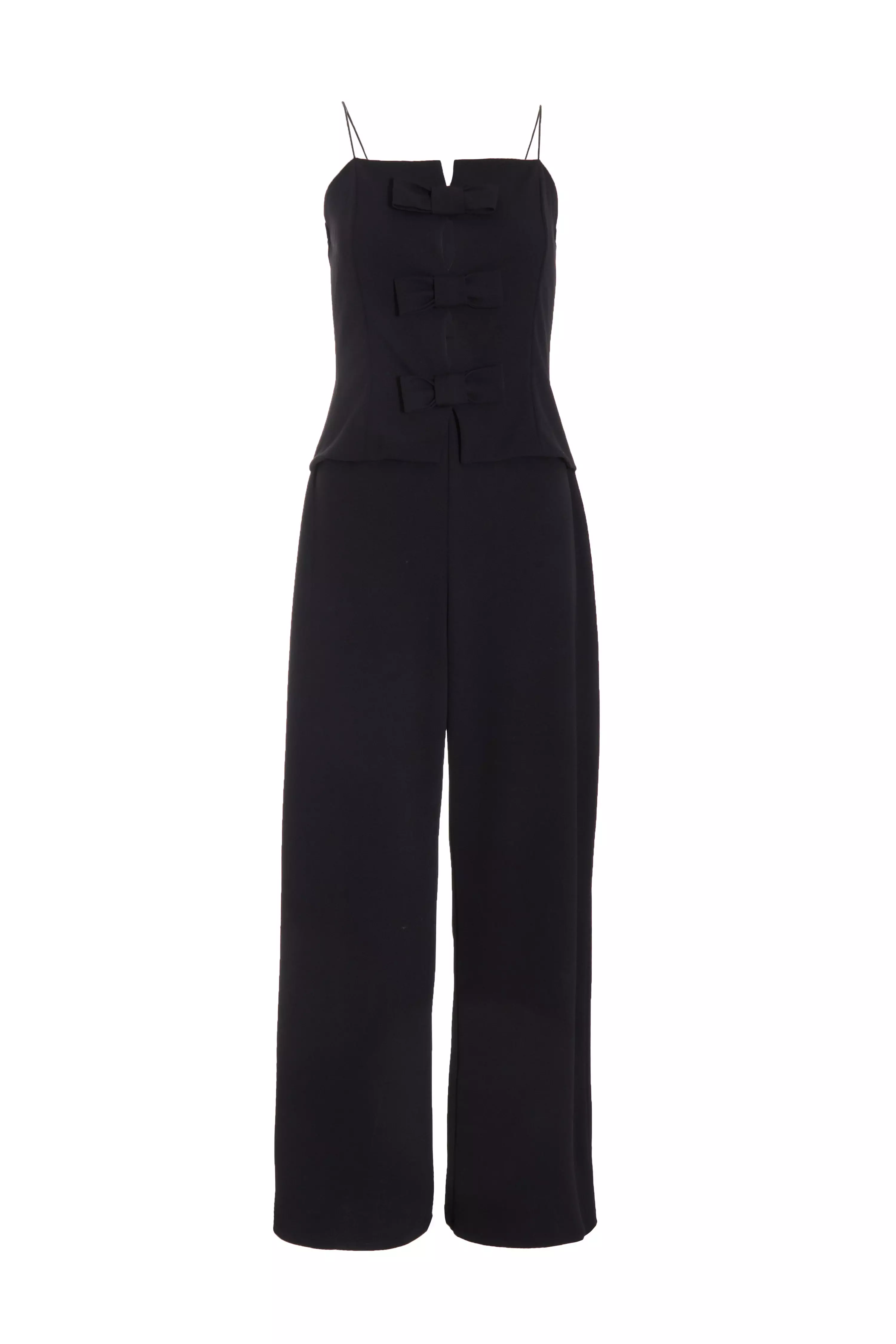 Black Bow Detail Jumpsuit