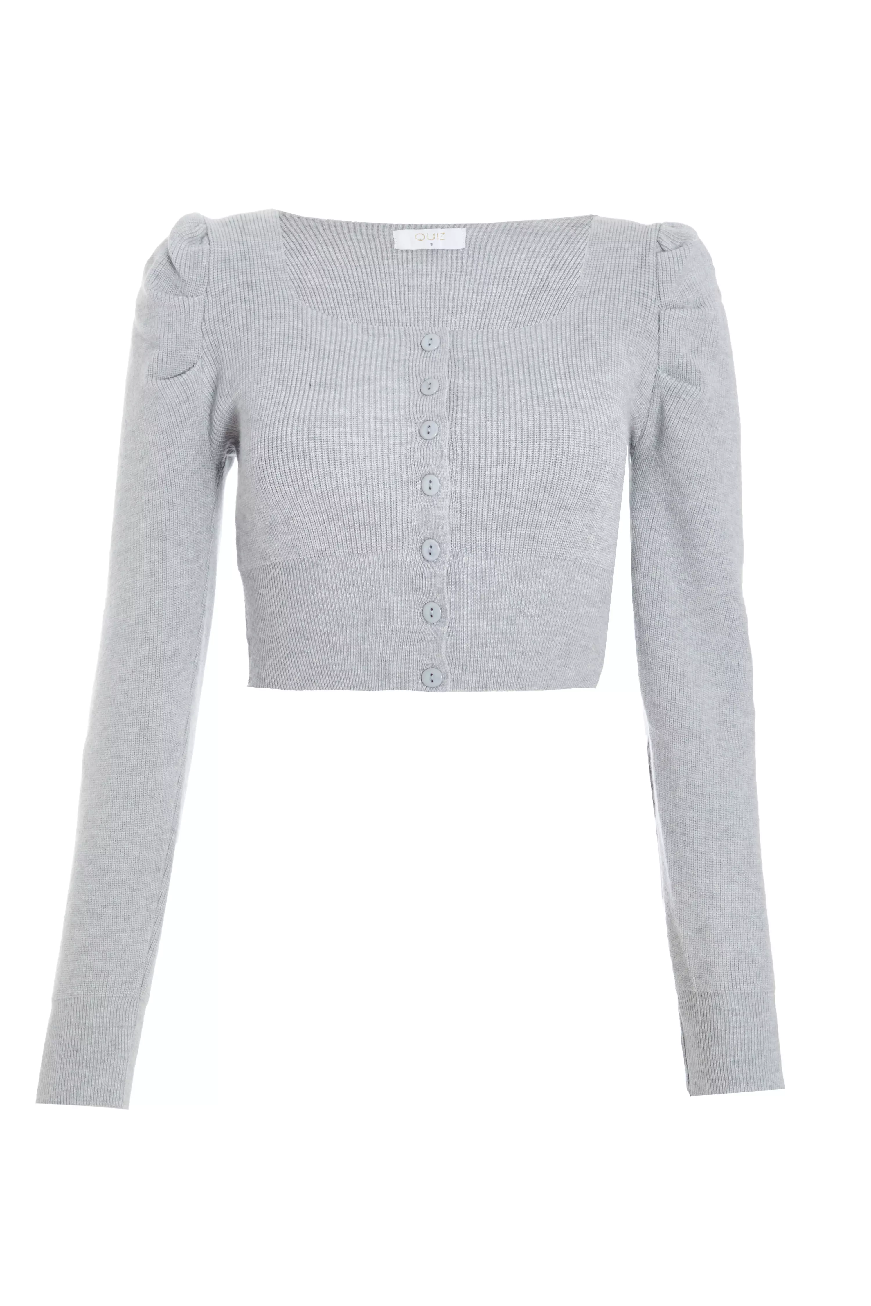 Grey Knitted Cardigan