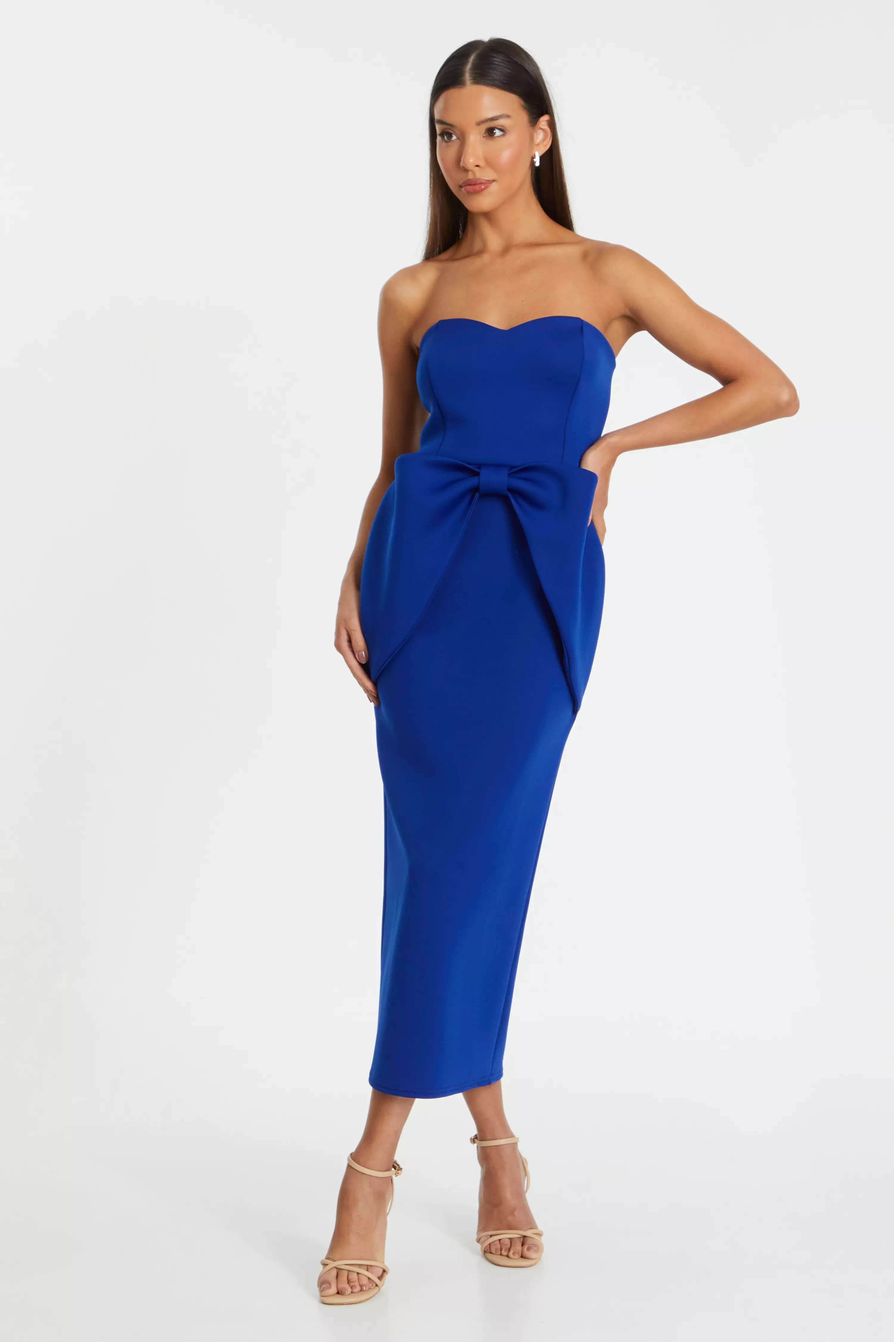 Royal Blue Bandeau Midaxi Dress