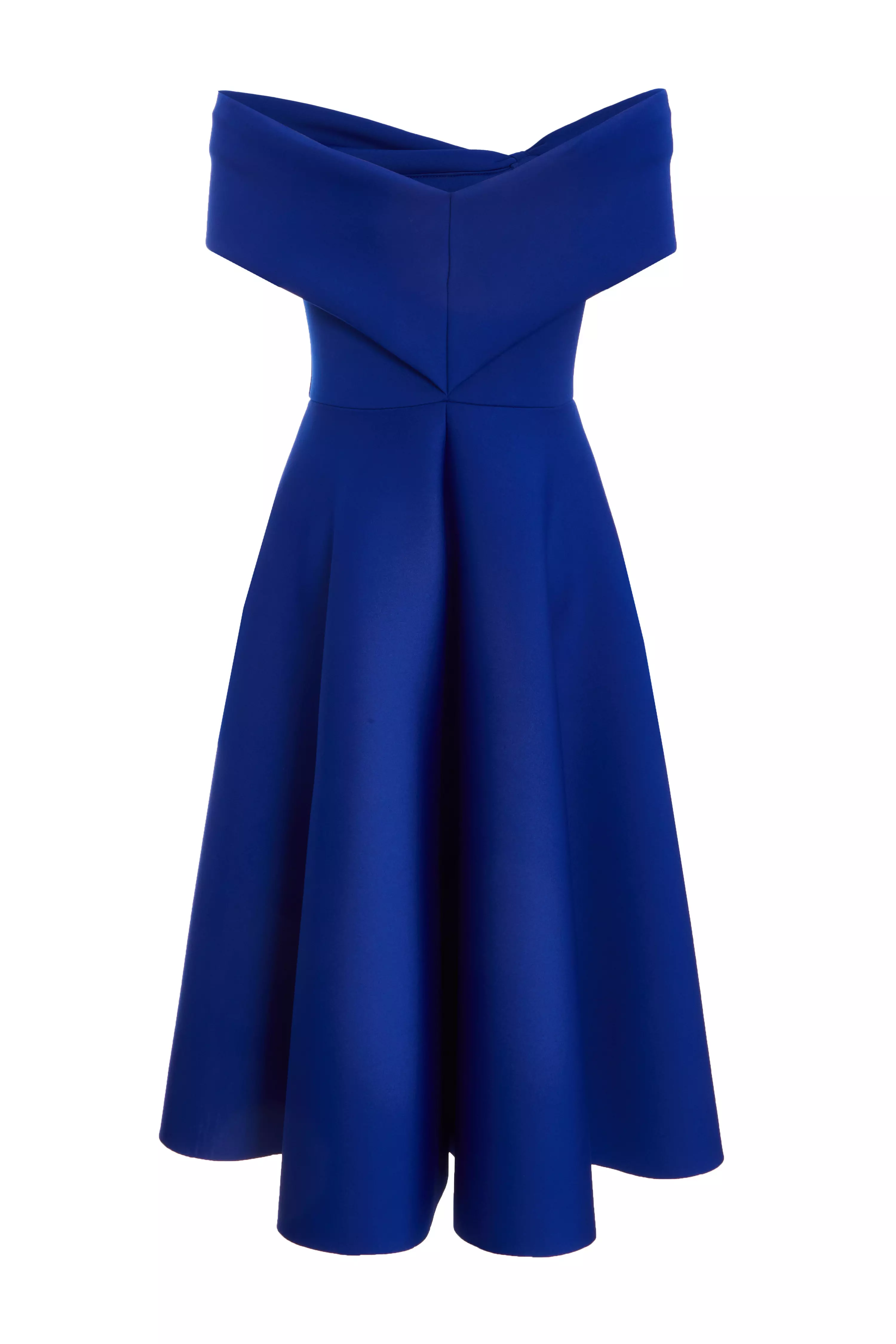 Royal Blue Bardot Midaxi Dress