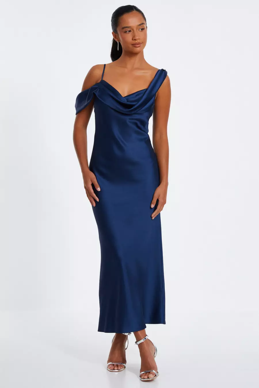 Petite navy maxi dress best sale