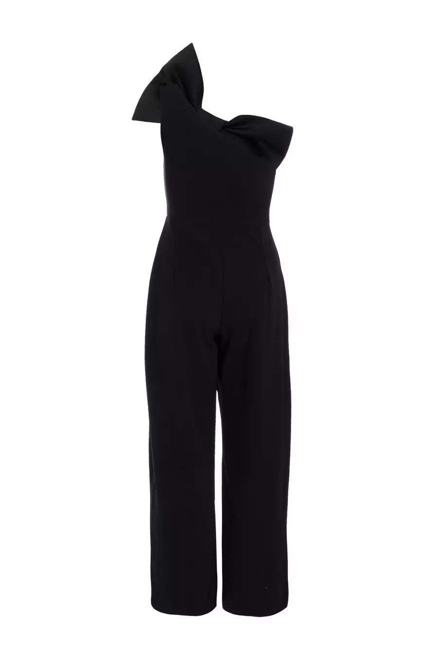 Bcbg one shoulder ruffle jumpsuit online