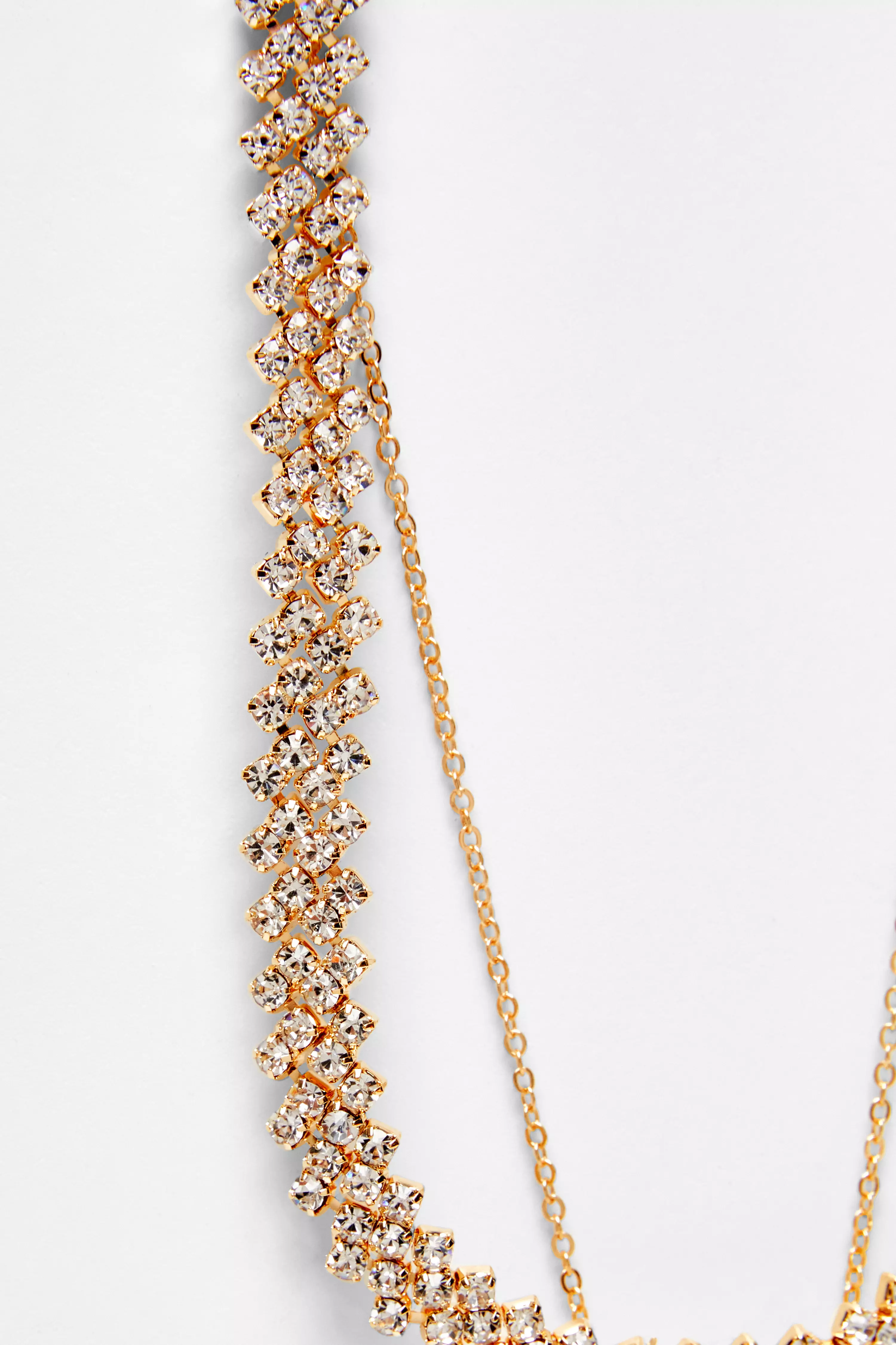 Gold Diamante Layered Necklace