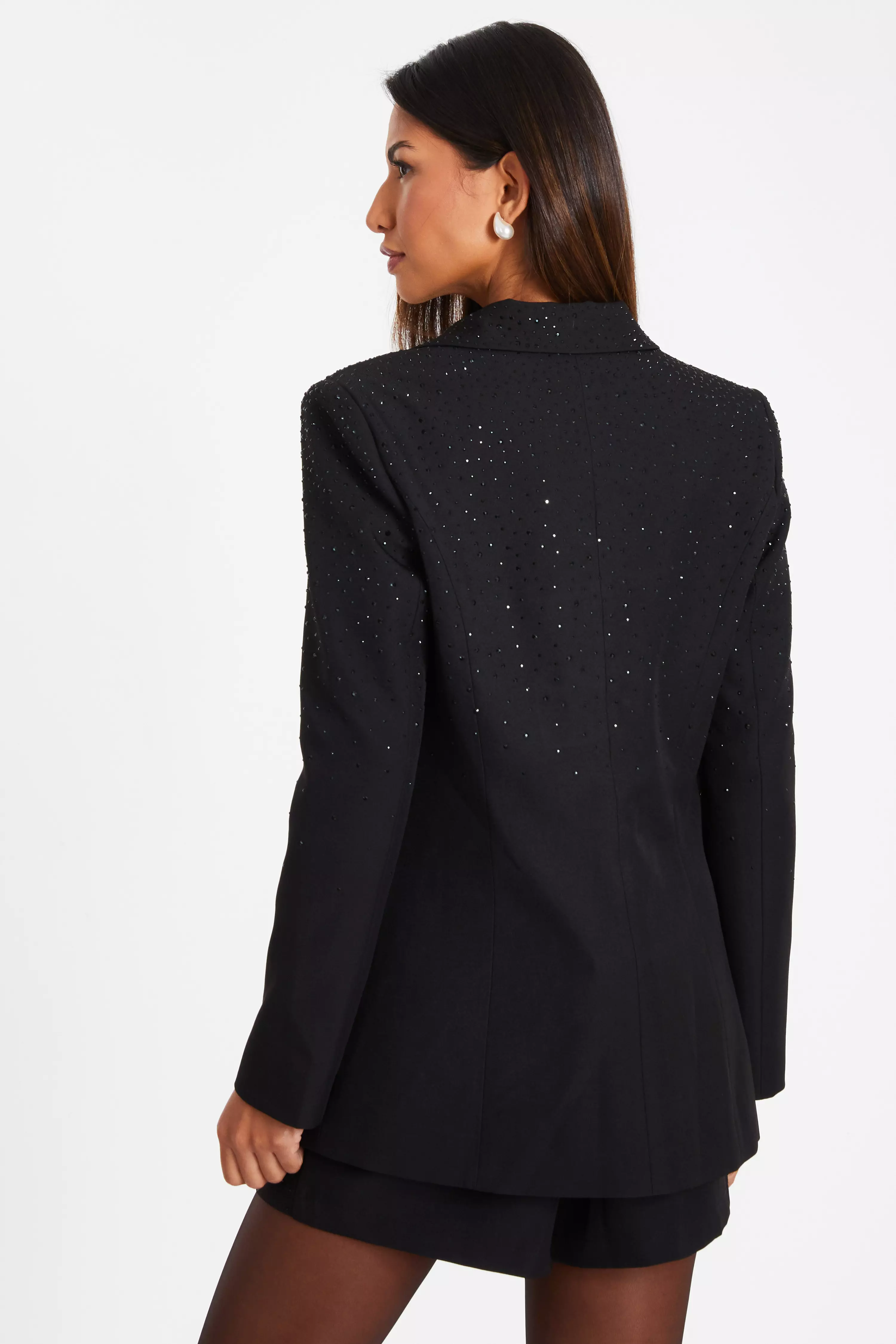 Black Embellished Blazer 