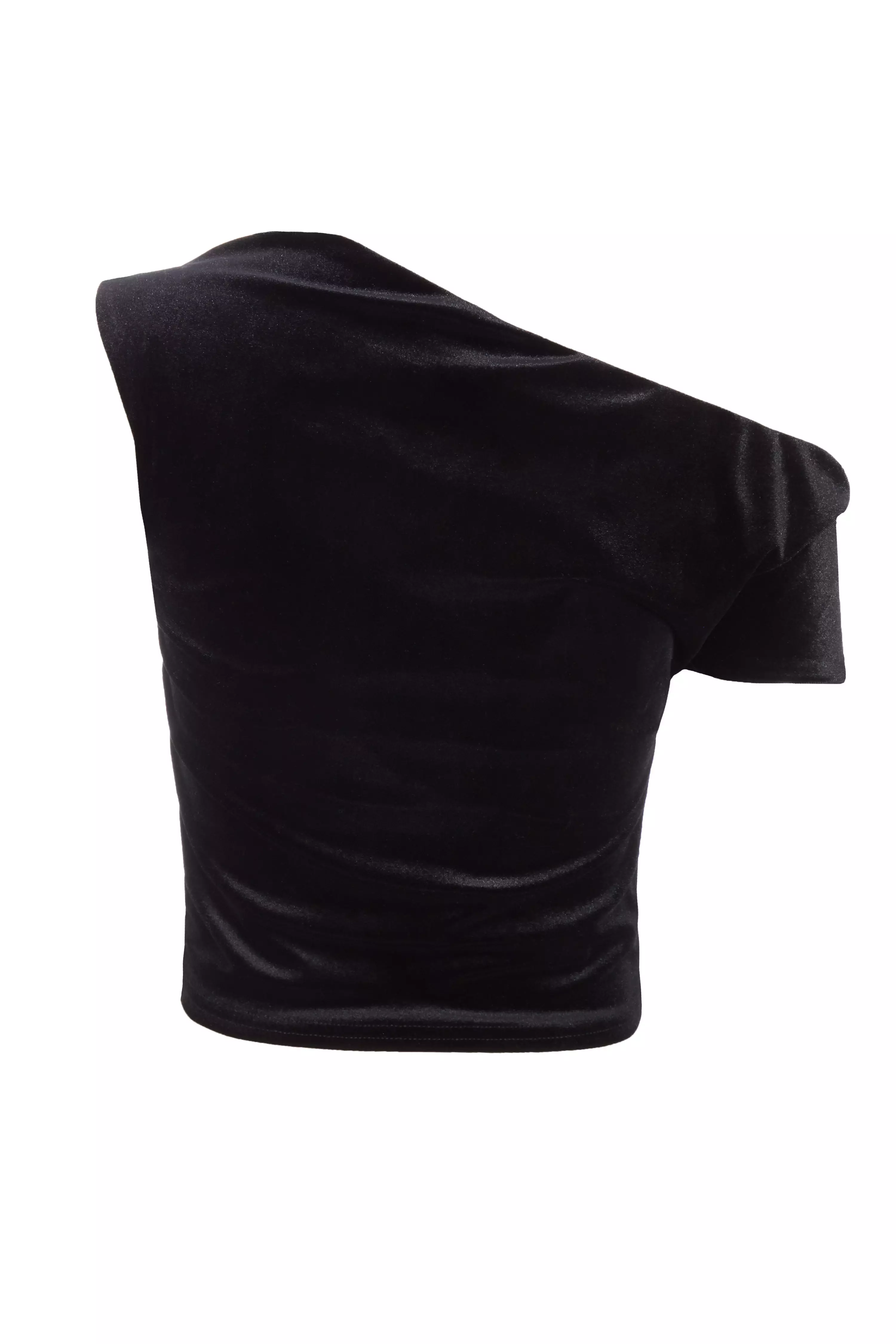 Black Velvet Asymmetric Top