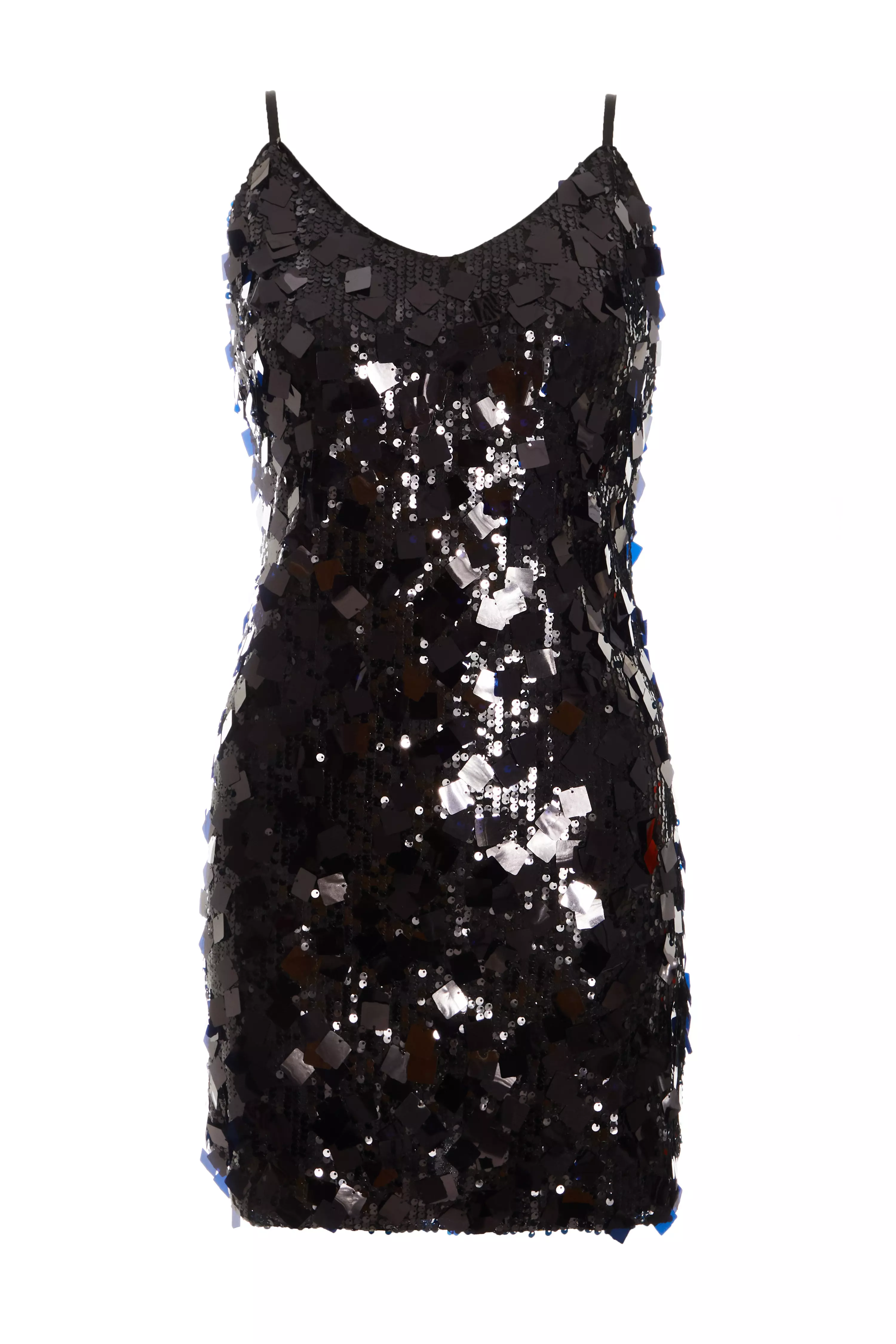 Black Sequin Mini Dress