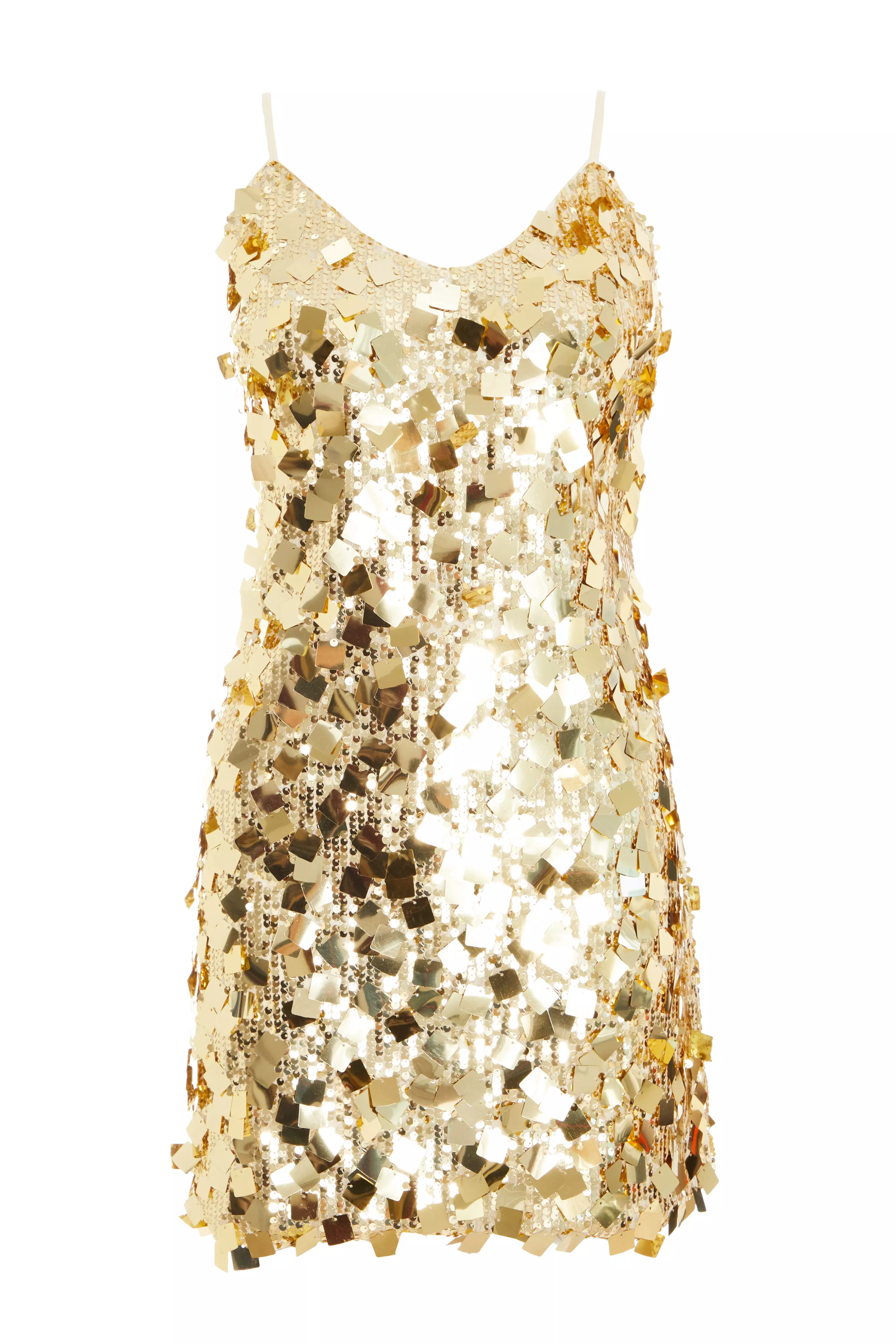 Gold Sequin Bodycon Dress