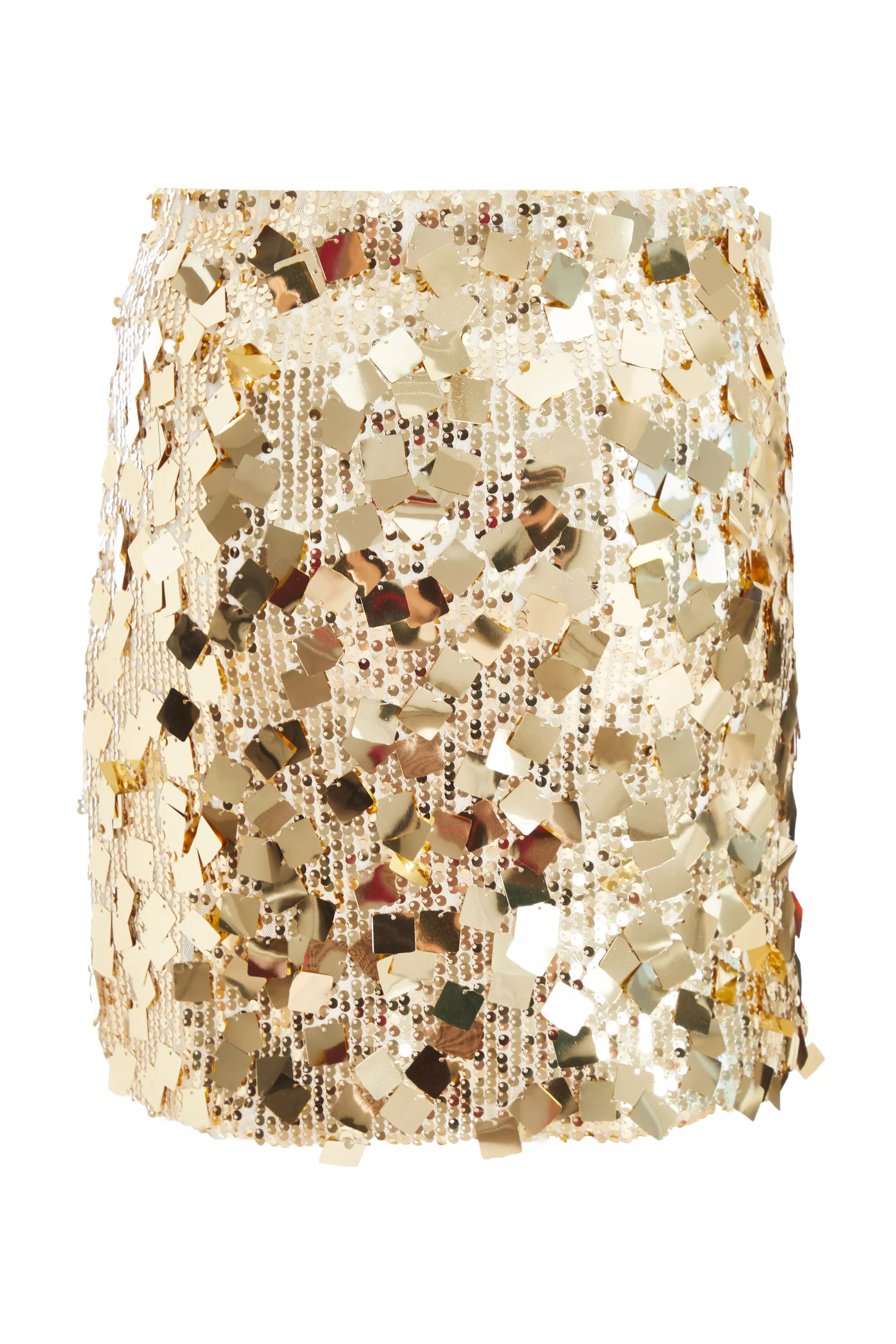 Gold Sequin Mini Skirt