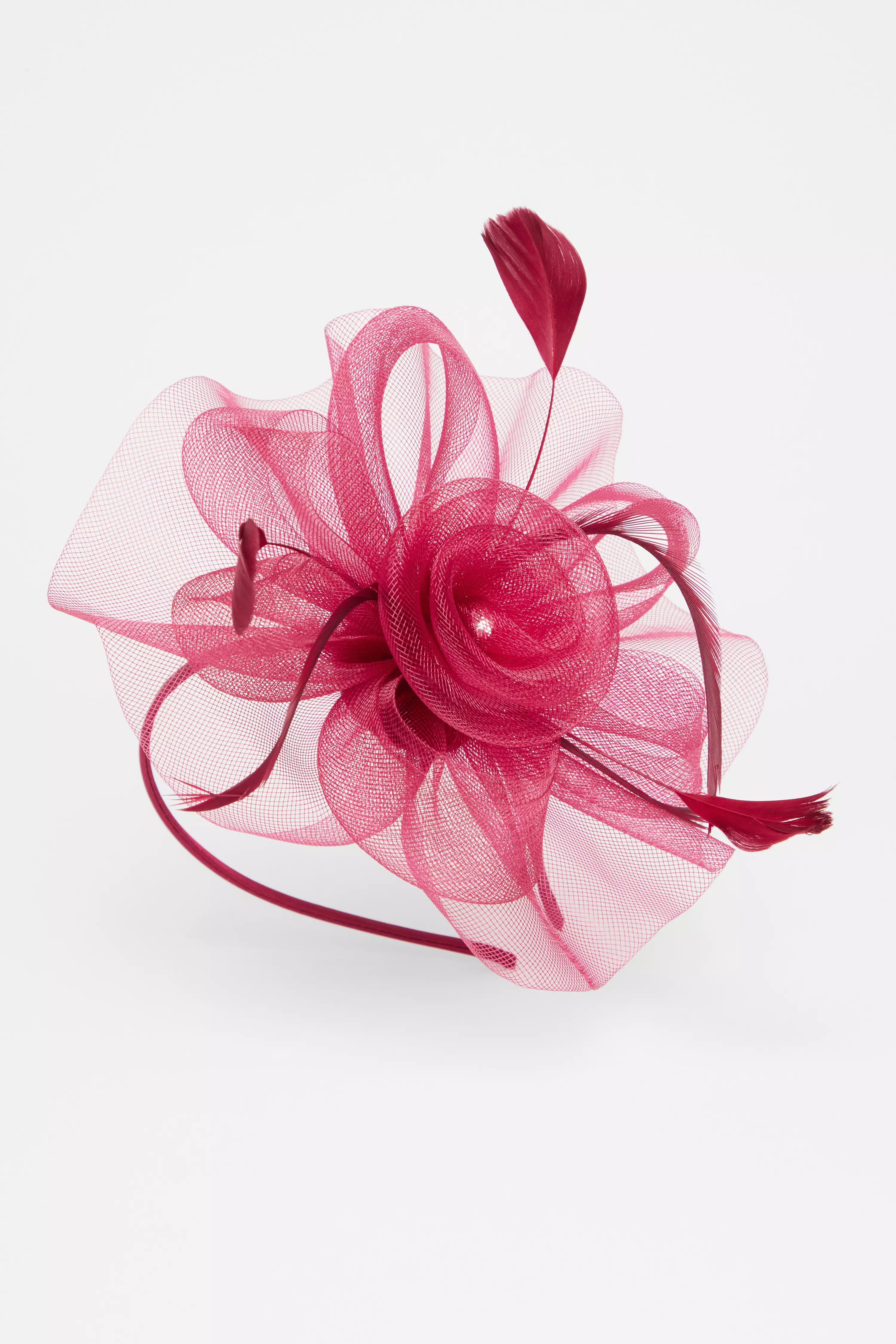 Berry Flower Diamante Headband Fascinator