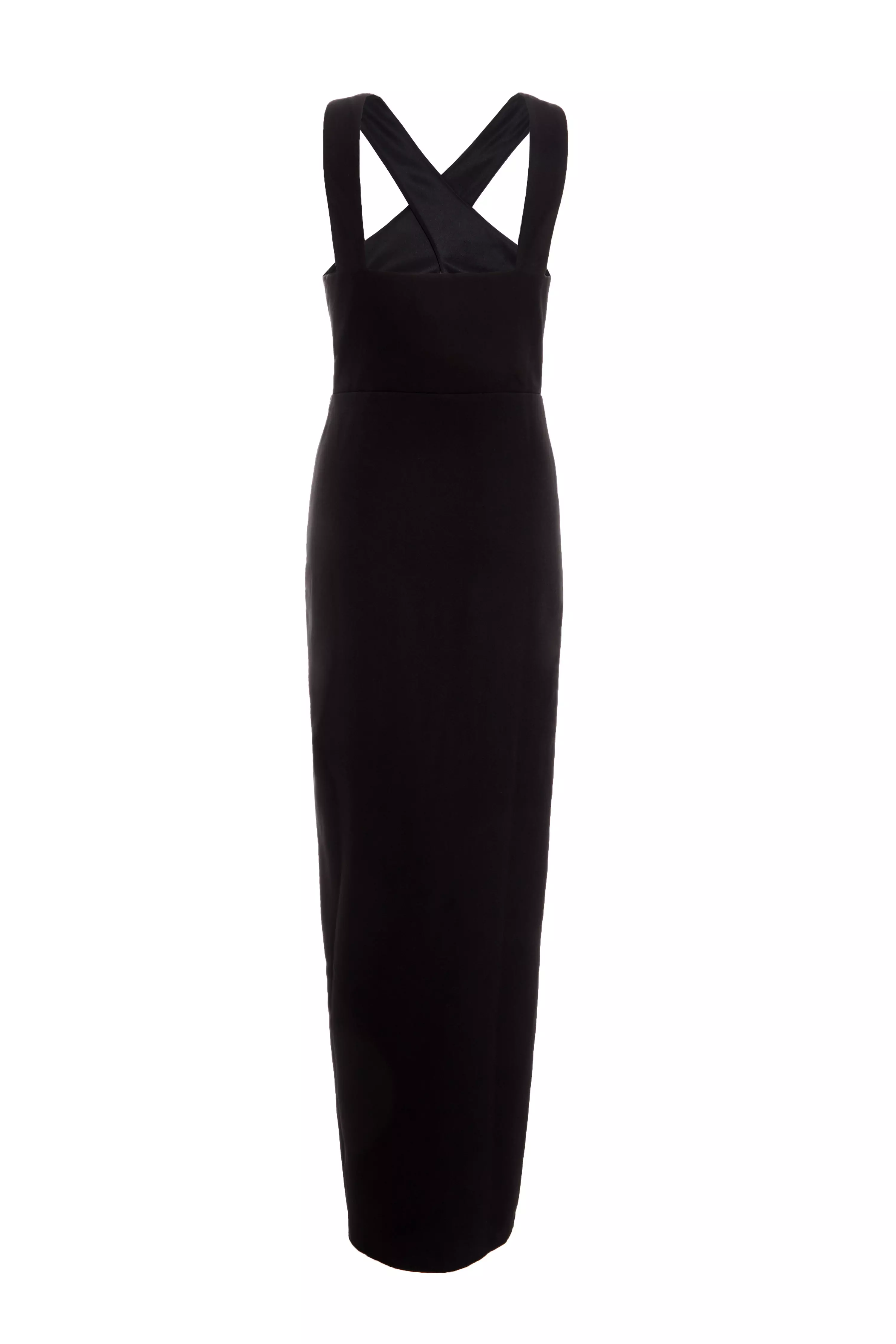 Black Bow Front Maxi Dress