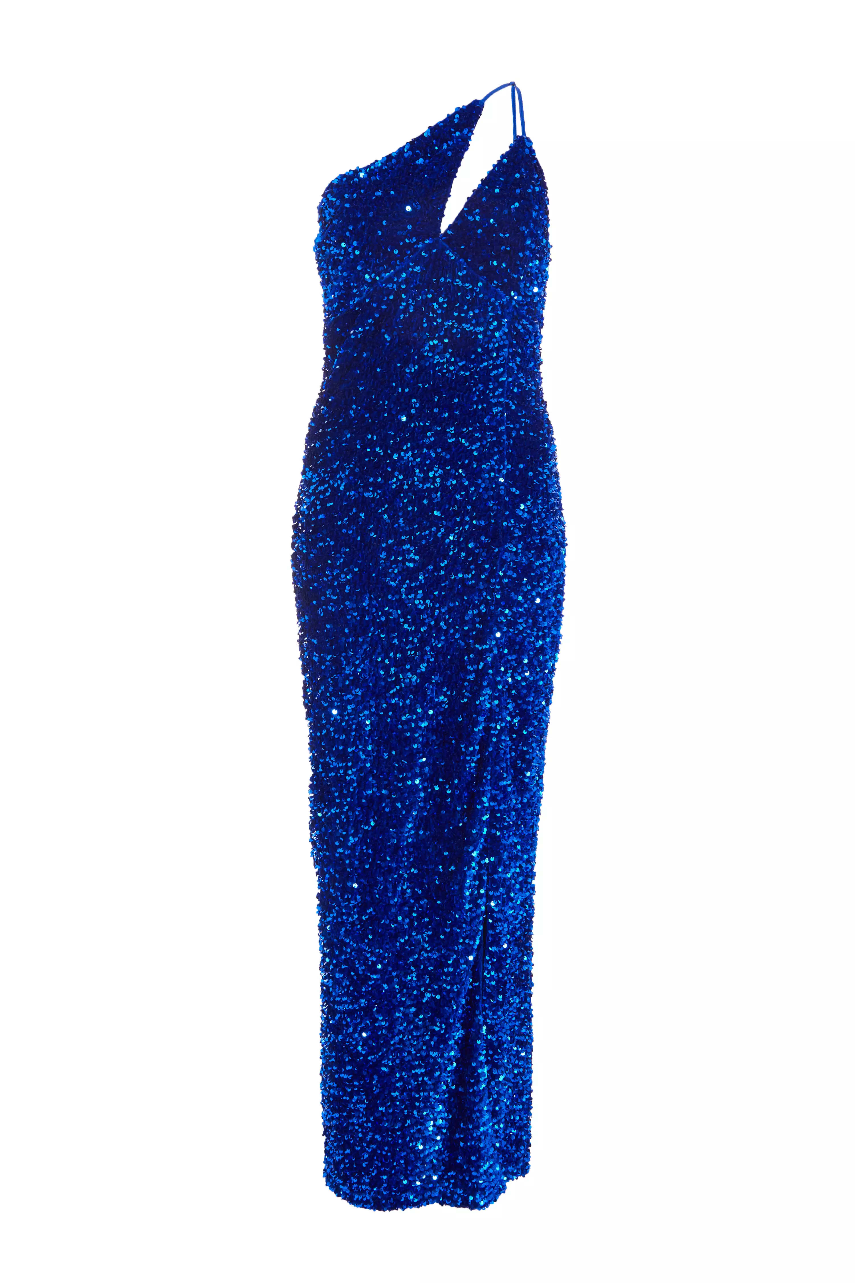 Royal Blue Sequin Maxi Dress