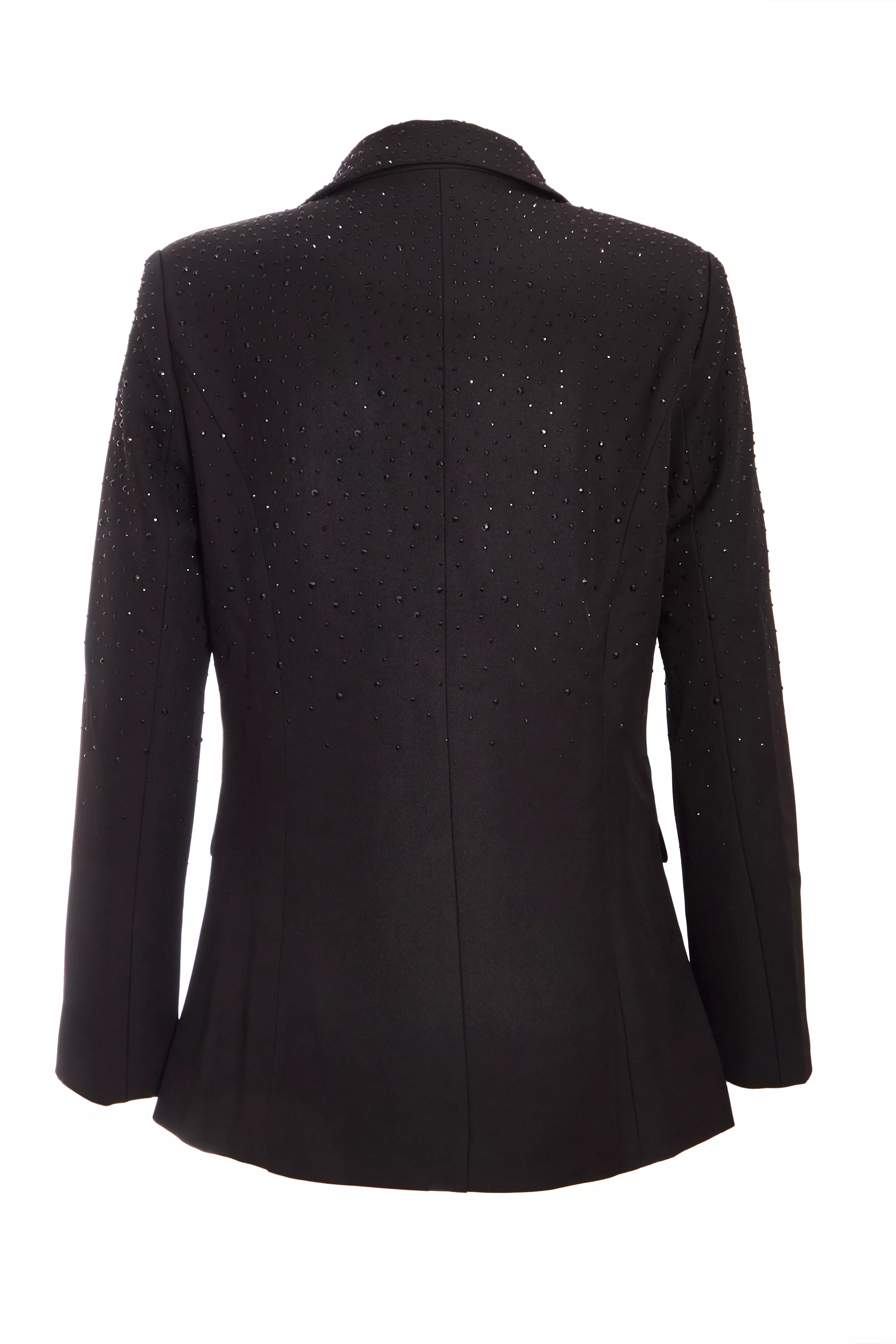 Petite Black Diamante Blazer