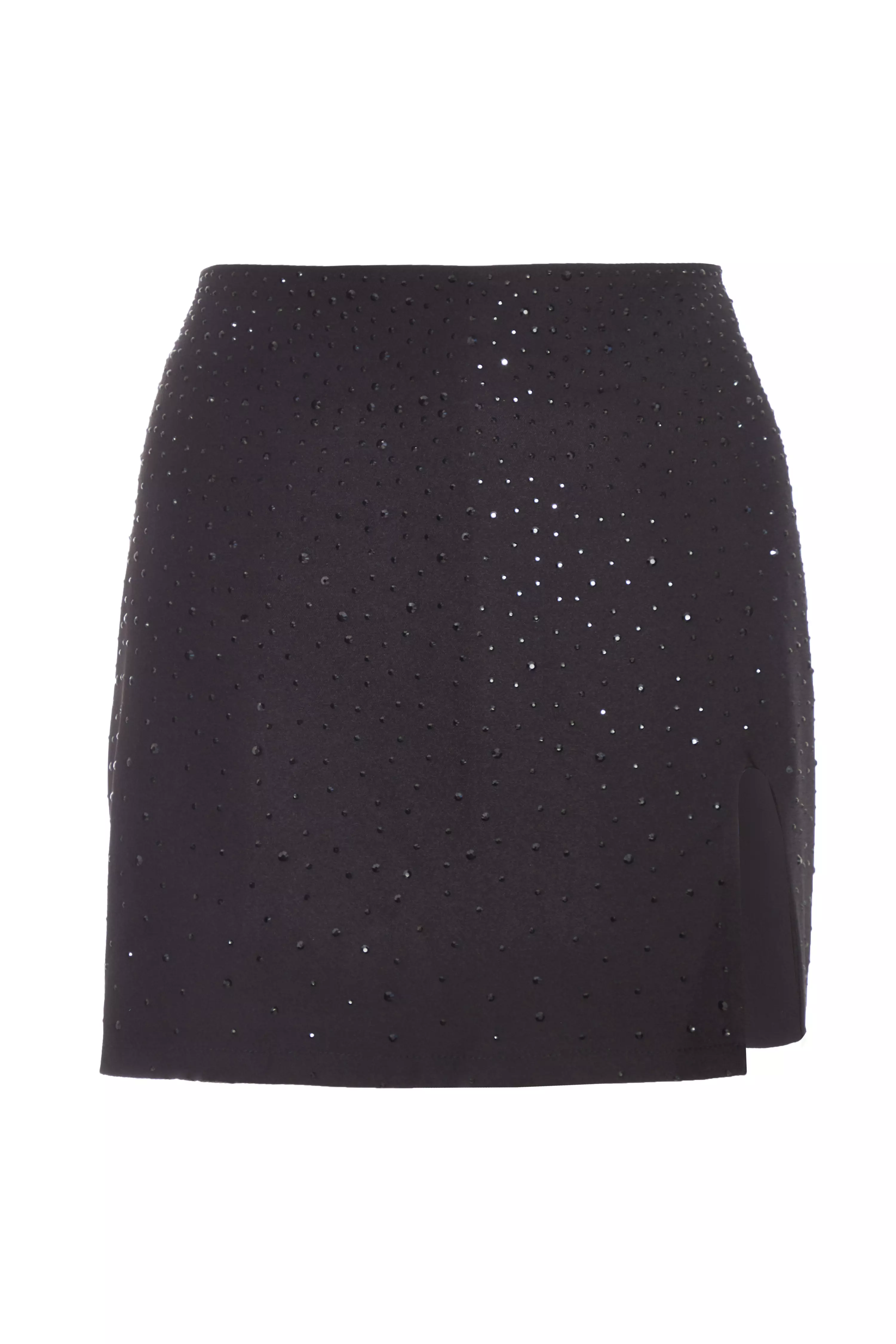 Black Embellished Skort