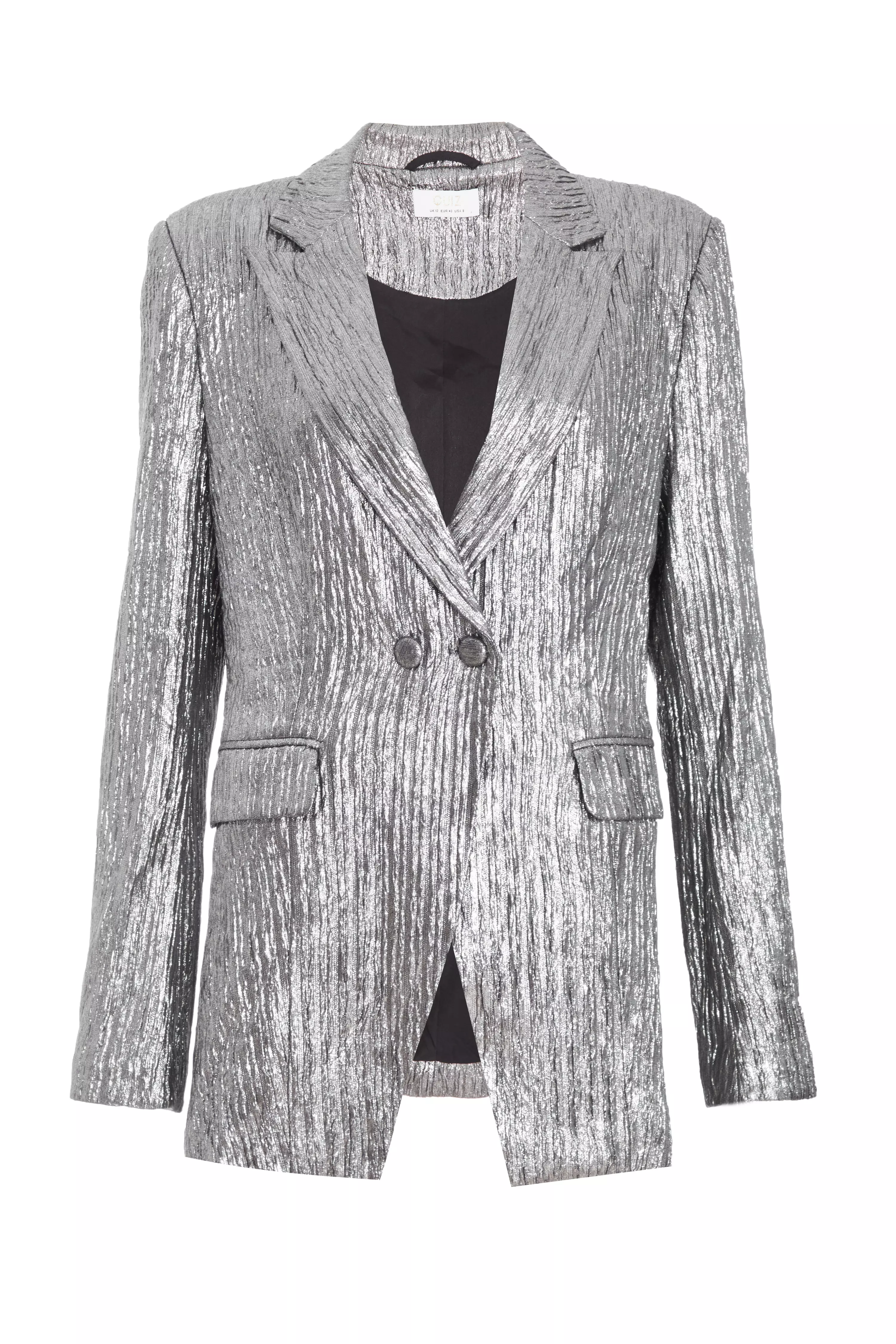 Grey Metallic Blazer