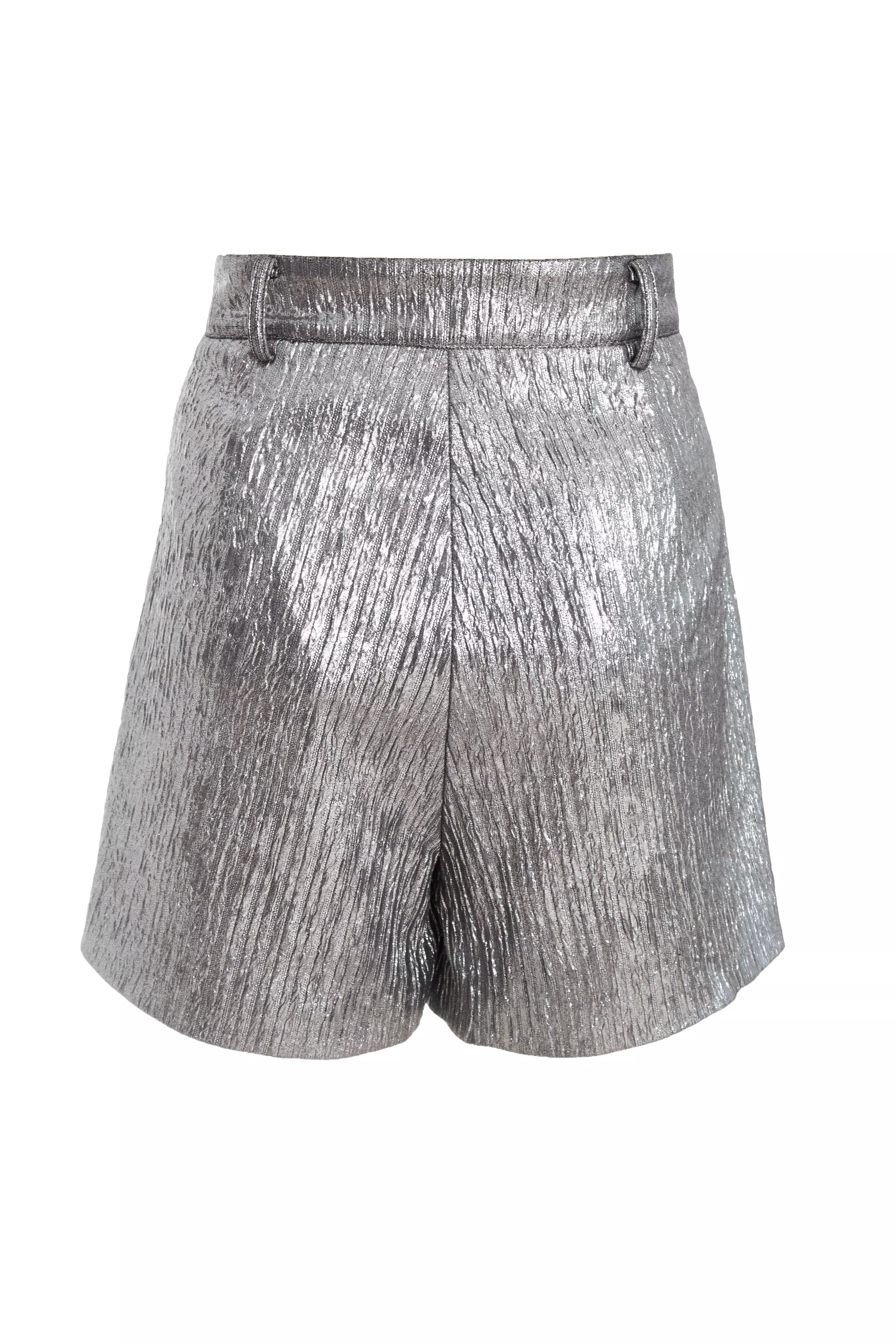 Grey Metallic Skort