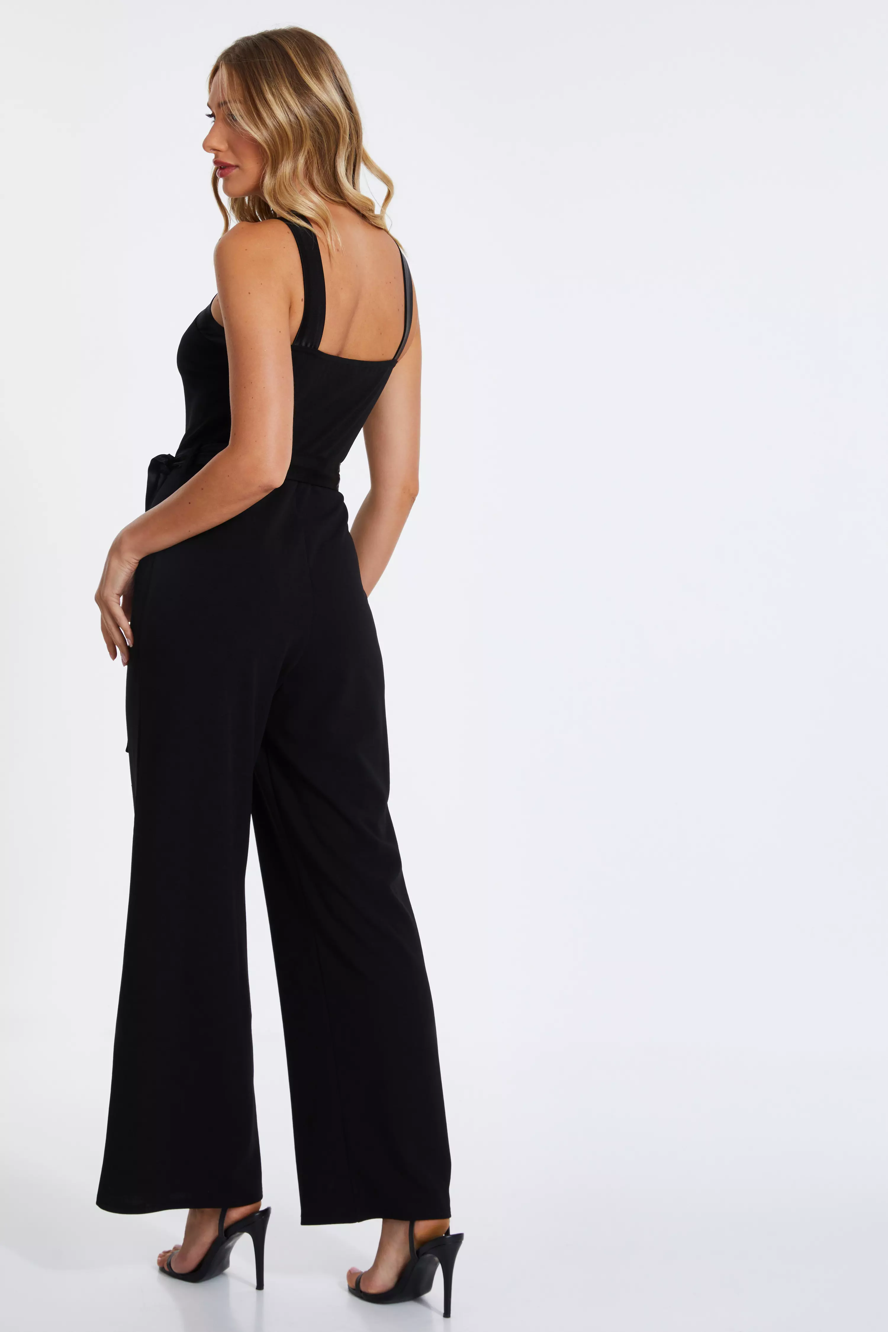 Black Halterneck Palazzo Jumpsuit