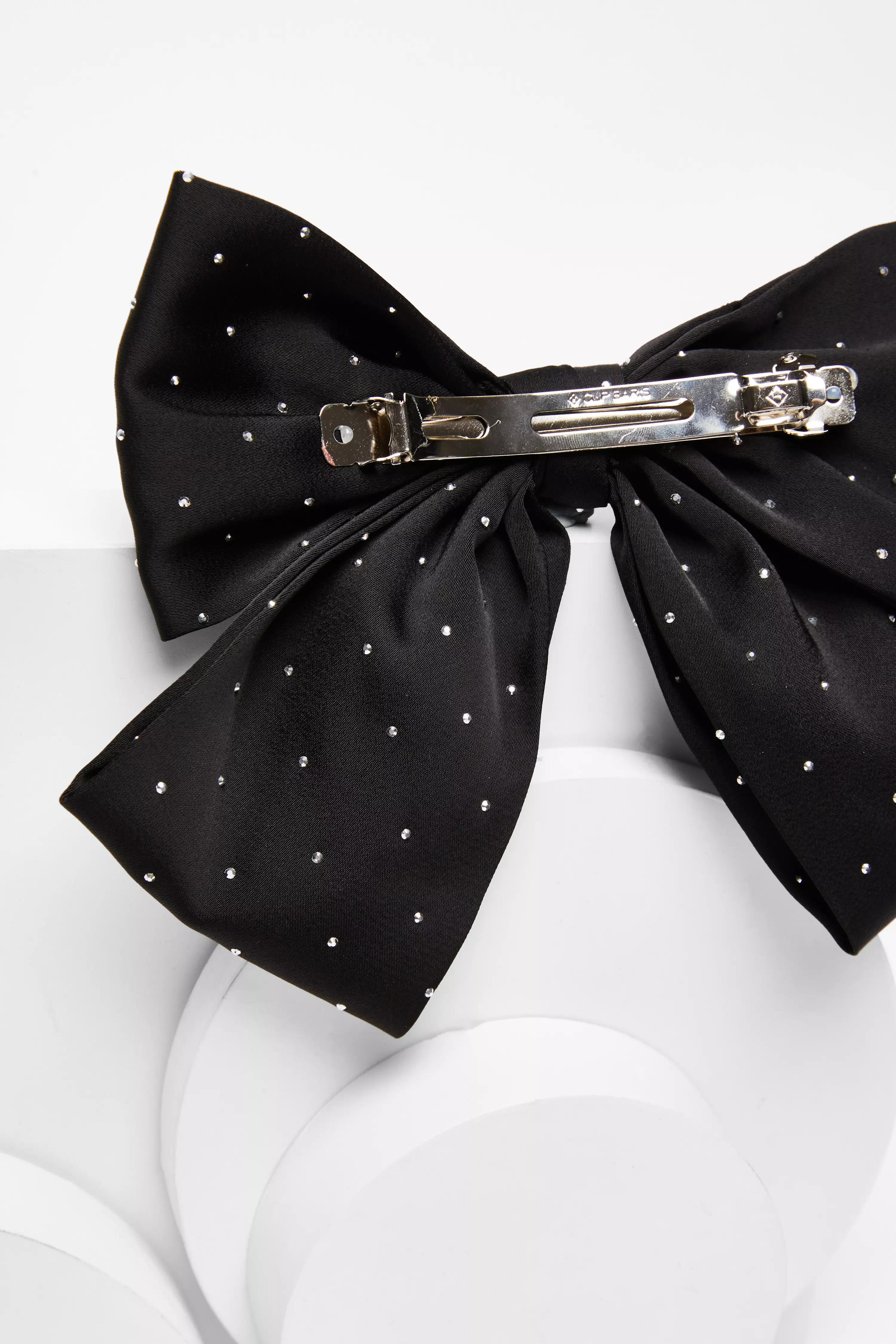 Black Diamante Hair Bow