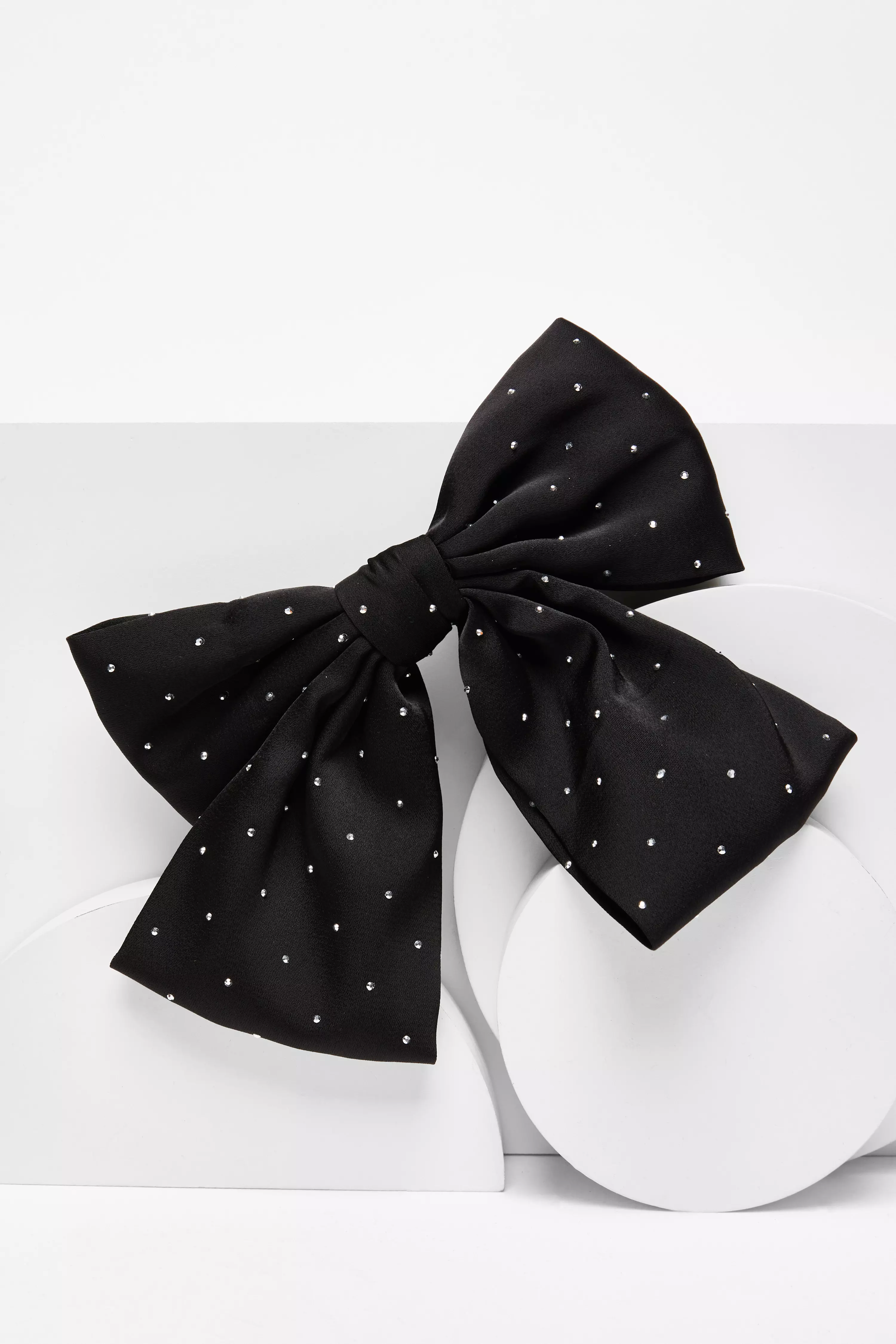 Black Diamante Hair Bow