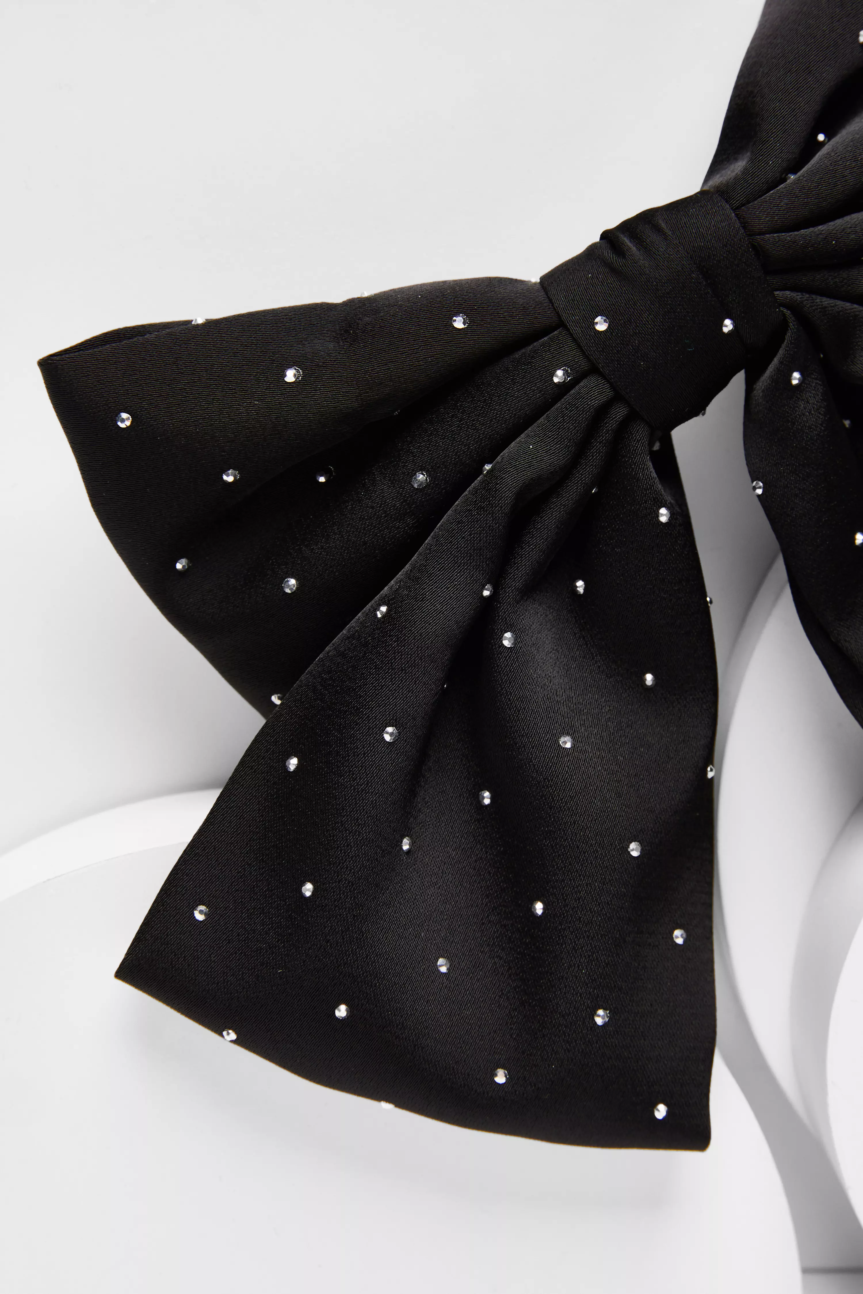 Black Diamante Hair Bow