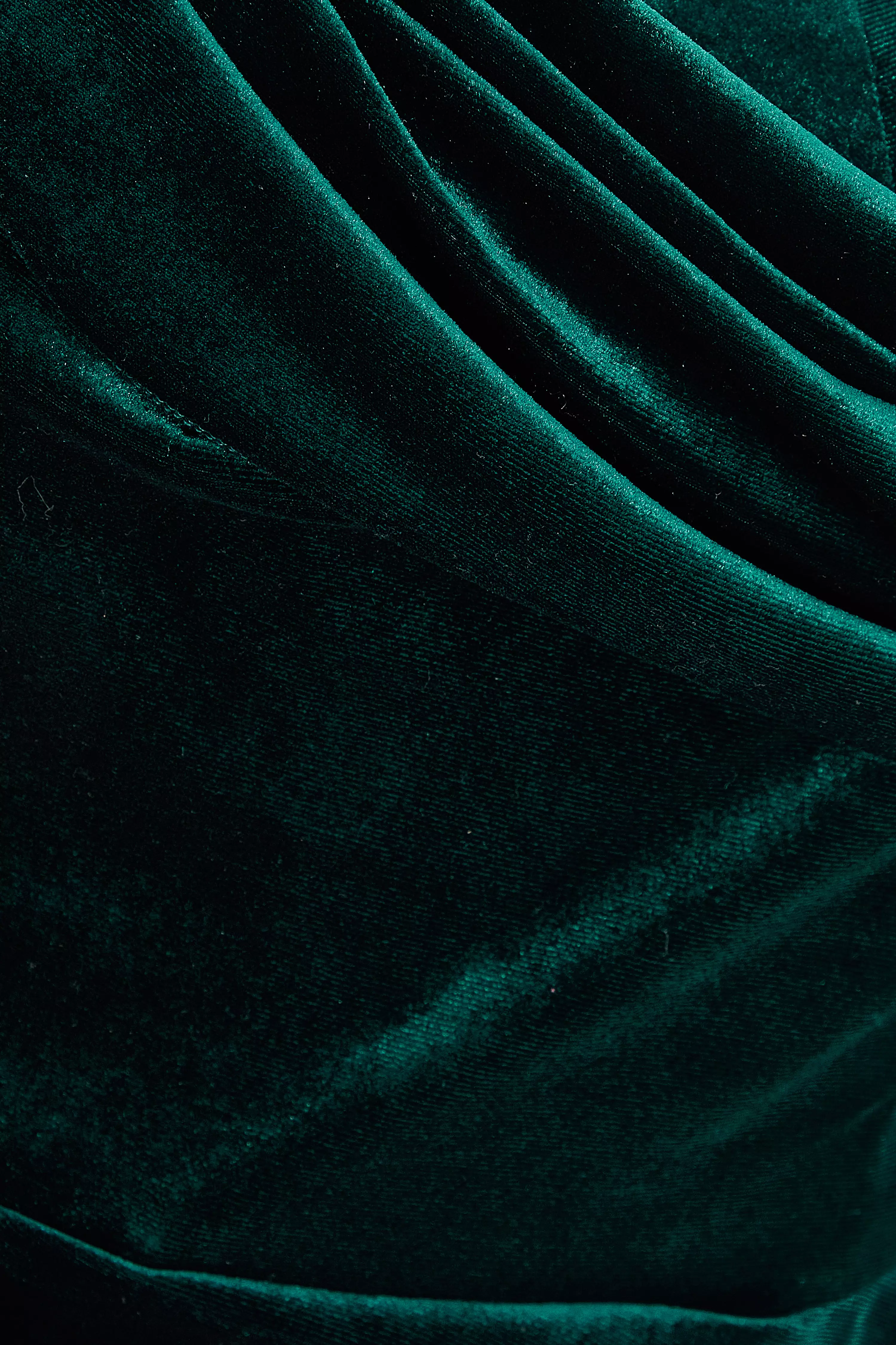 Curve Bottle Green Velvet Maxi Dress