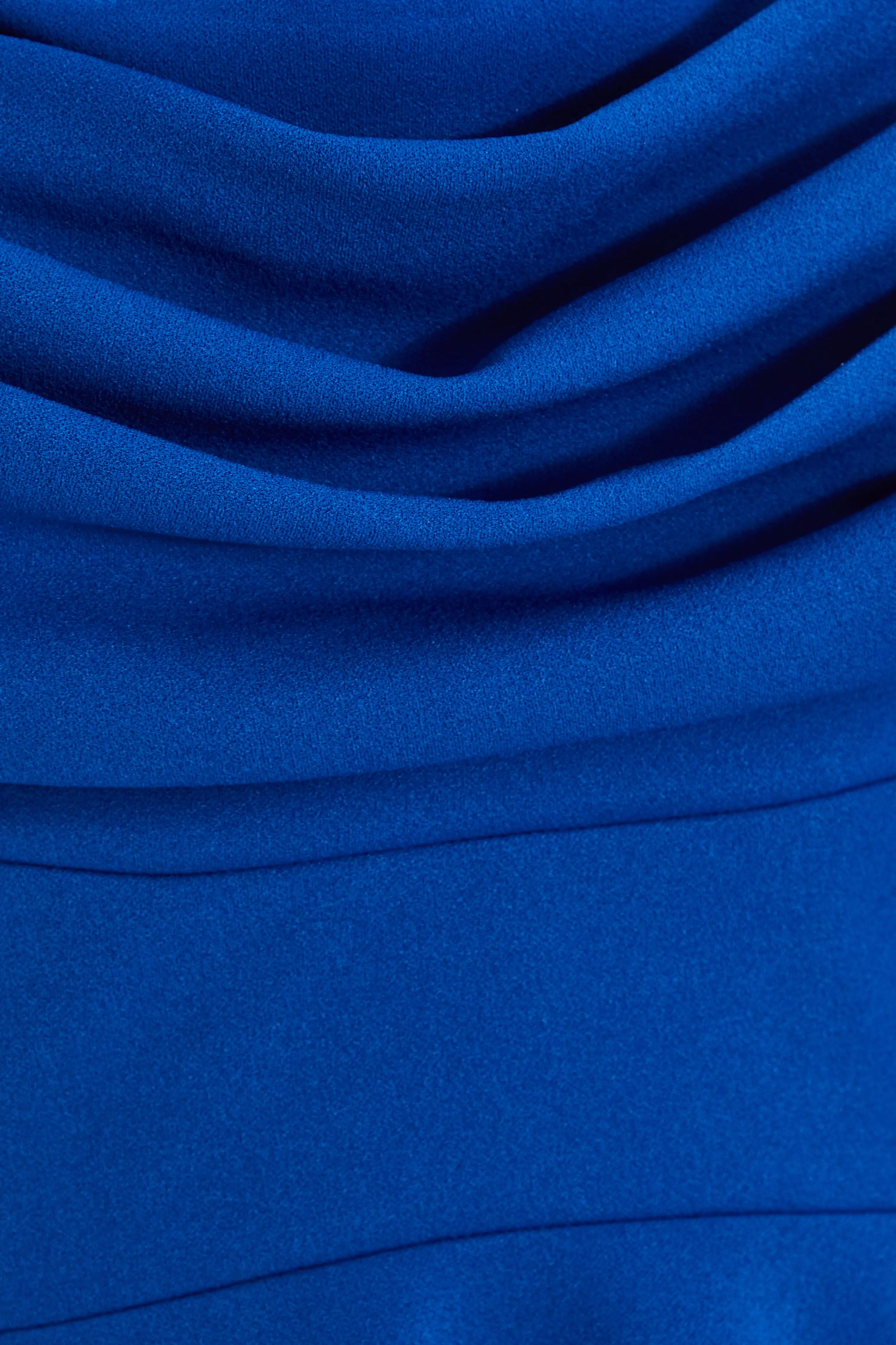 Royal Blue Bardot Dip Hem Midi Dress