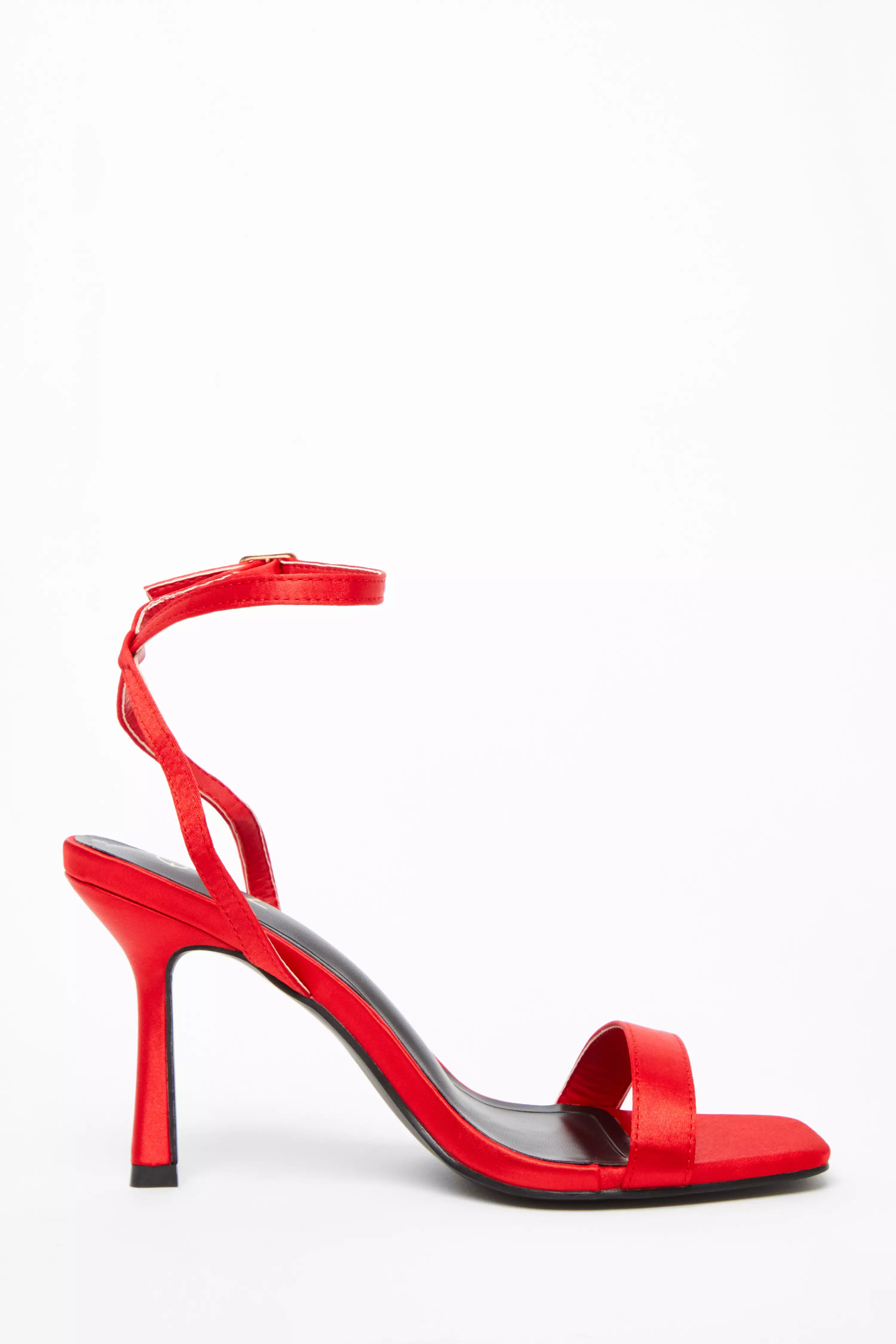 Red Barely There Heels